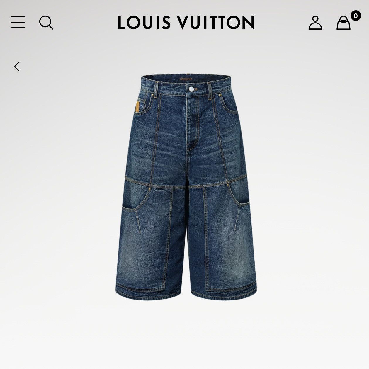 Louis Vuitton Denim Workwear Shorts Size US 33 - 20 Thumbnail
