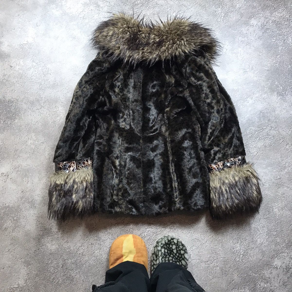 Vintage Vintage Y2K Black Fur Collar Jacket Glamour Japan Streetwear Size L / US 10 / IT 46 - 6 Thumbnail