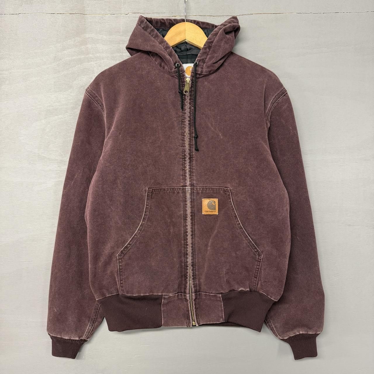 Carhartt Vintage Carhartt J06 BRG Hooded Zip Up Work Jacket Medium Size US M / EU 48-50 / 2 - 1 Thumbnail