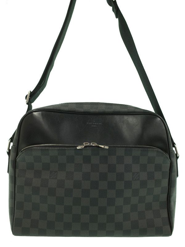 Louis Vuitton Damier Graphite Dayton MM Shoulder Bag Black