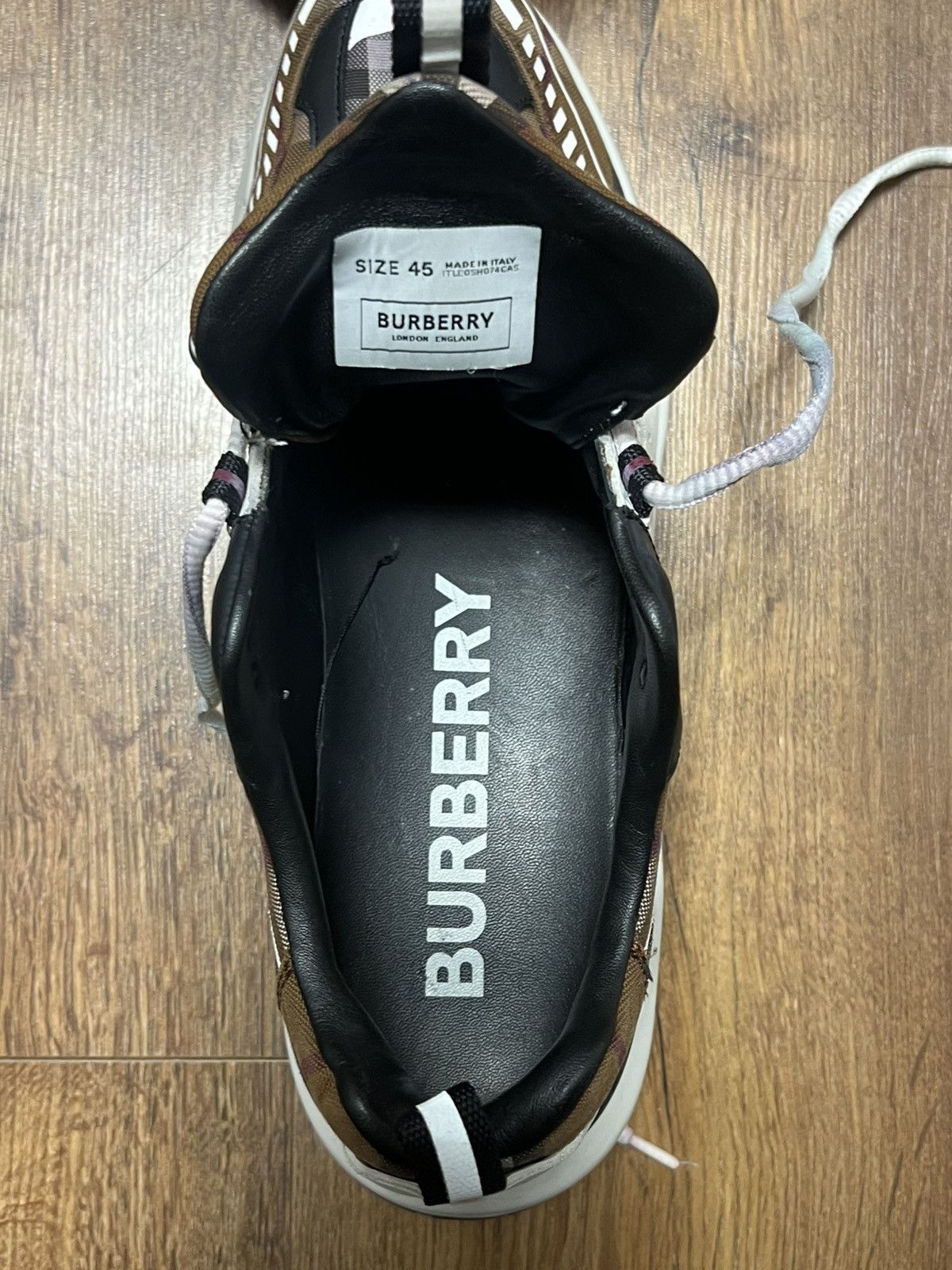 Burberry Burberry Brown Vintage Check Sneakers Size US 12 / EU 45 - 13 Thumbnail