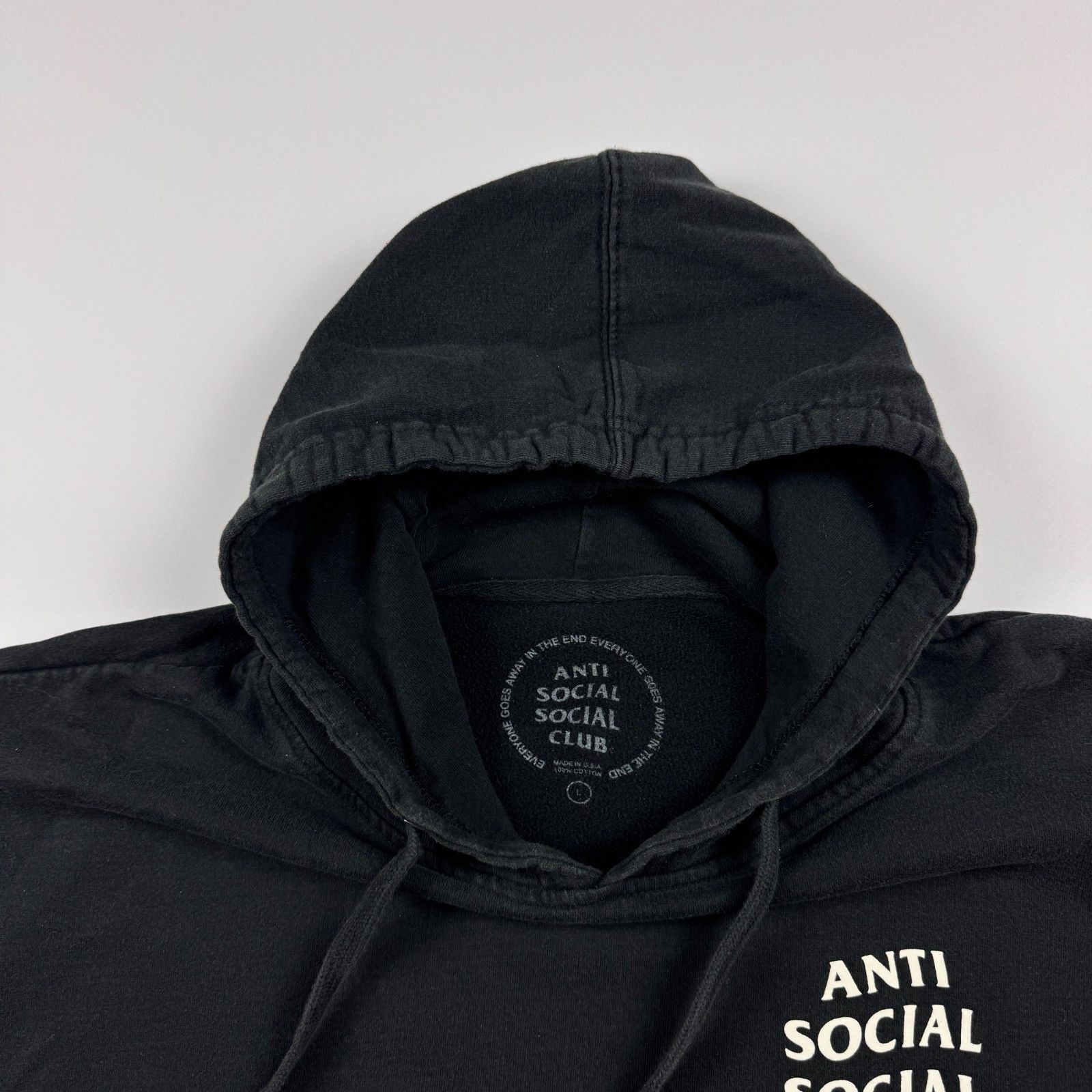 Anti Social Social Club Anti Social Social Club Hoodie Black Made in USA Size US L / EU 52-54 / 3 - 5 Thumbnail