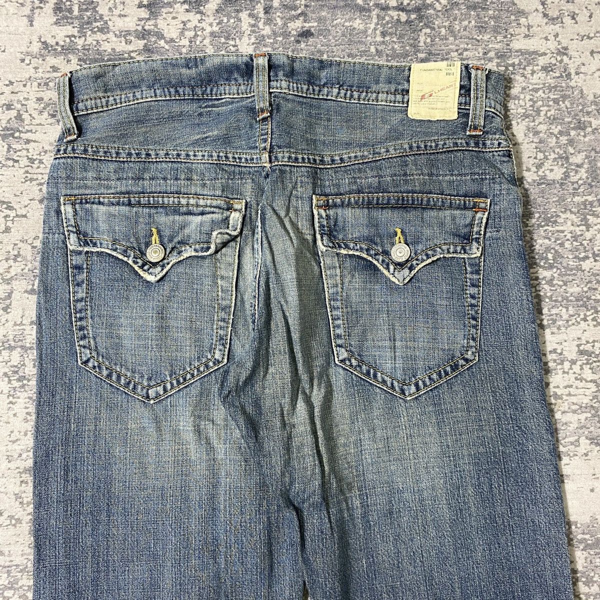If Six Was Nine × Japanese Brand × Le Grande Bleu (L.G.B.) Vintage GL Heart Distressed Denim Pants Size US 36 / EU 52 - 2 Thumbnail