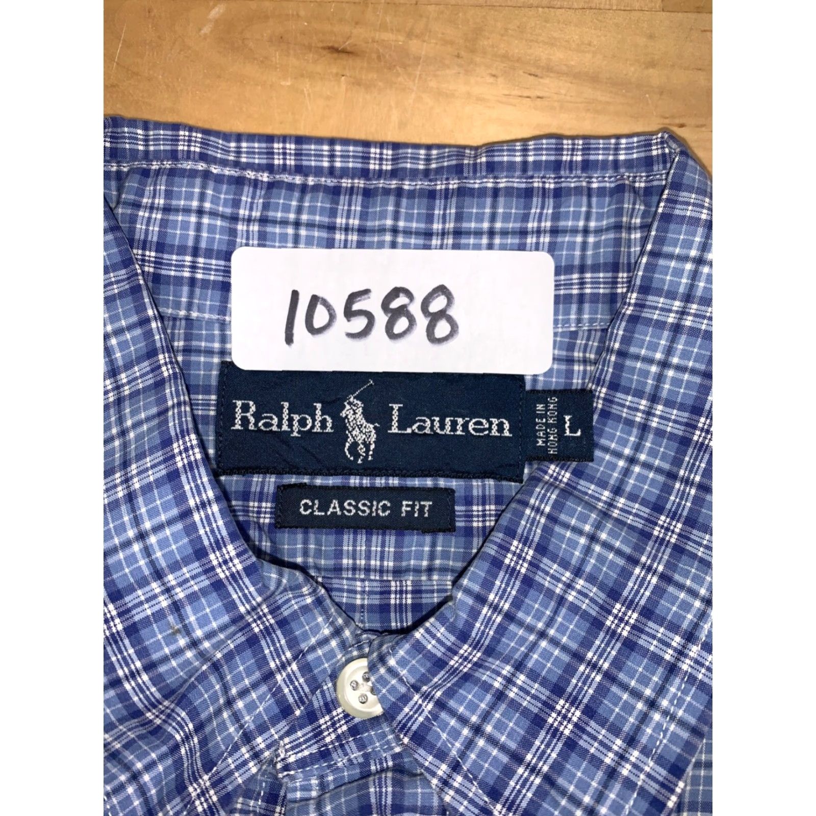 Ralph Lauren Ralph Lauren Shirt Mens L Blue Check Button Down Short Sleeve Classic Fit 10588 Size US L / EU 52-54 / 3 - 2 Thumbnail