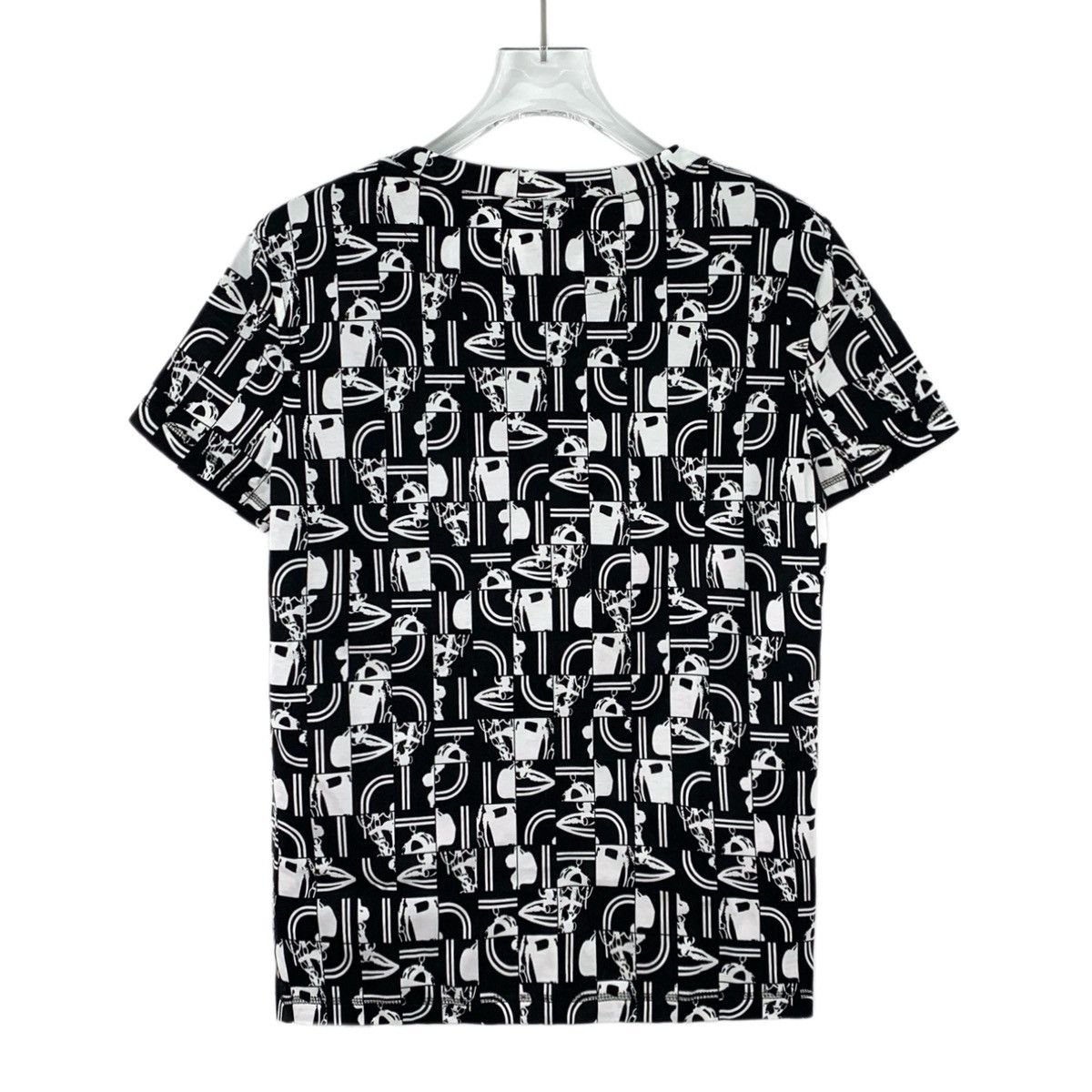 Hermes Hermes Geometric Pattern Printed Short Sleeve T-shirt K26WX Size S / US 4 / IT 40 - 2 Thumbnail