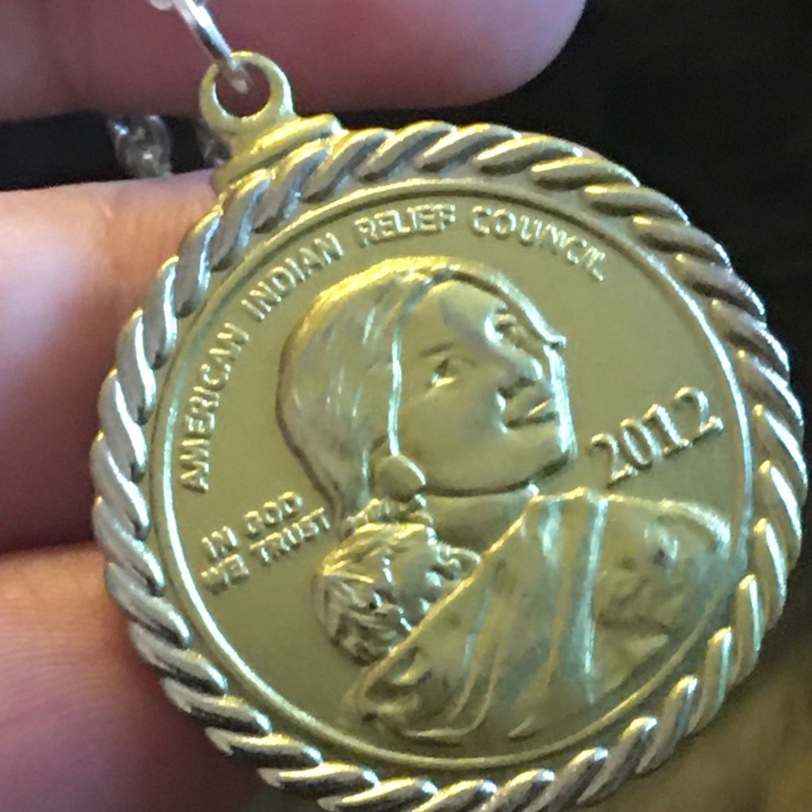 Jewelry Sacagawea 2012 coin replica pendant on chain Size ONE SIZE - 3 Thumbnail