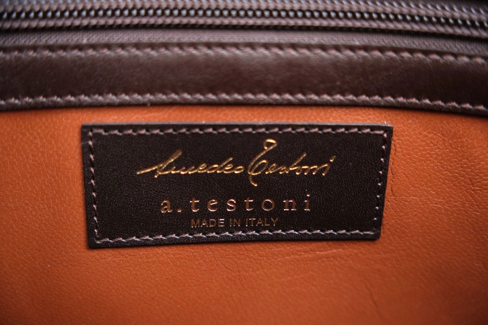 Testoni New A. Testoni Alligator Exotic Chocolate Brown Briefcase Size ONE SIZE - 6 Thumbnail
