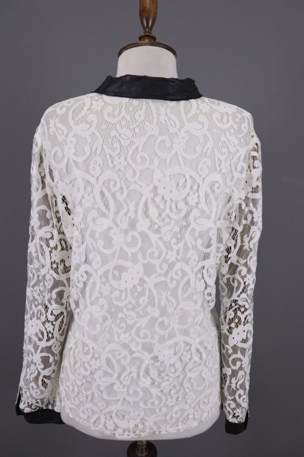 Designer Elisa Cavaletti White Embroidered Button Down Shirt Blouse Size M / US 6-8 / IT 42-44 - 9 Thumbnail