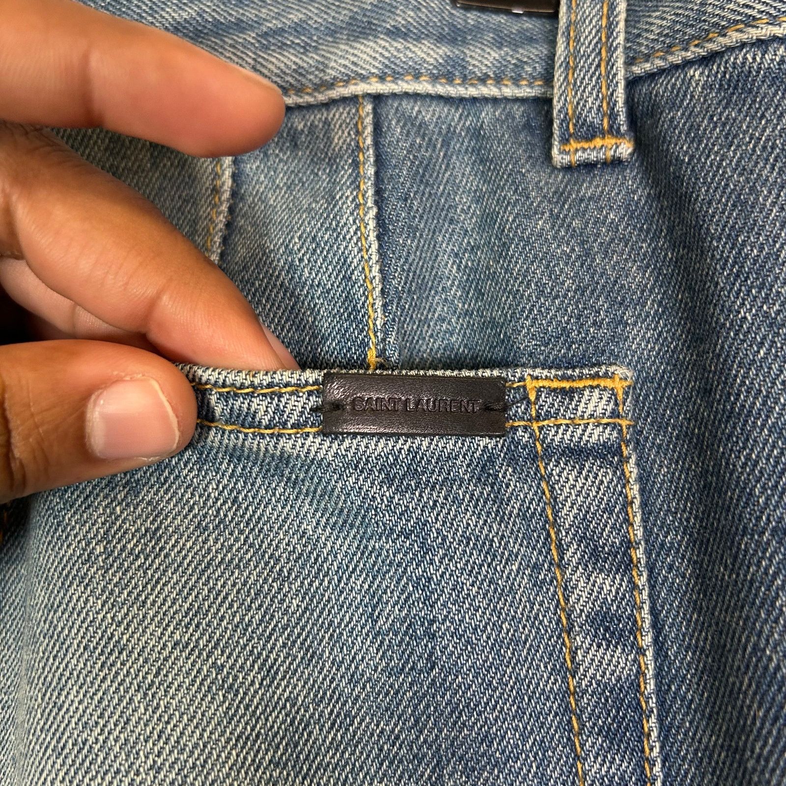 Saint Laurent Paris Saint Laurent Blue D51 Denim Size 25 Size 26" / US 2 / IT 38 - 4 Thumbnail