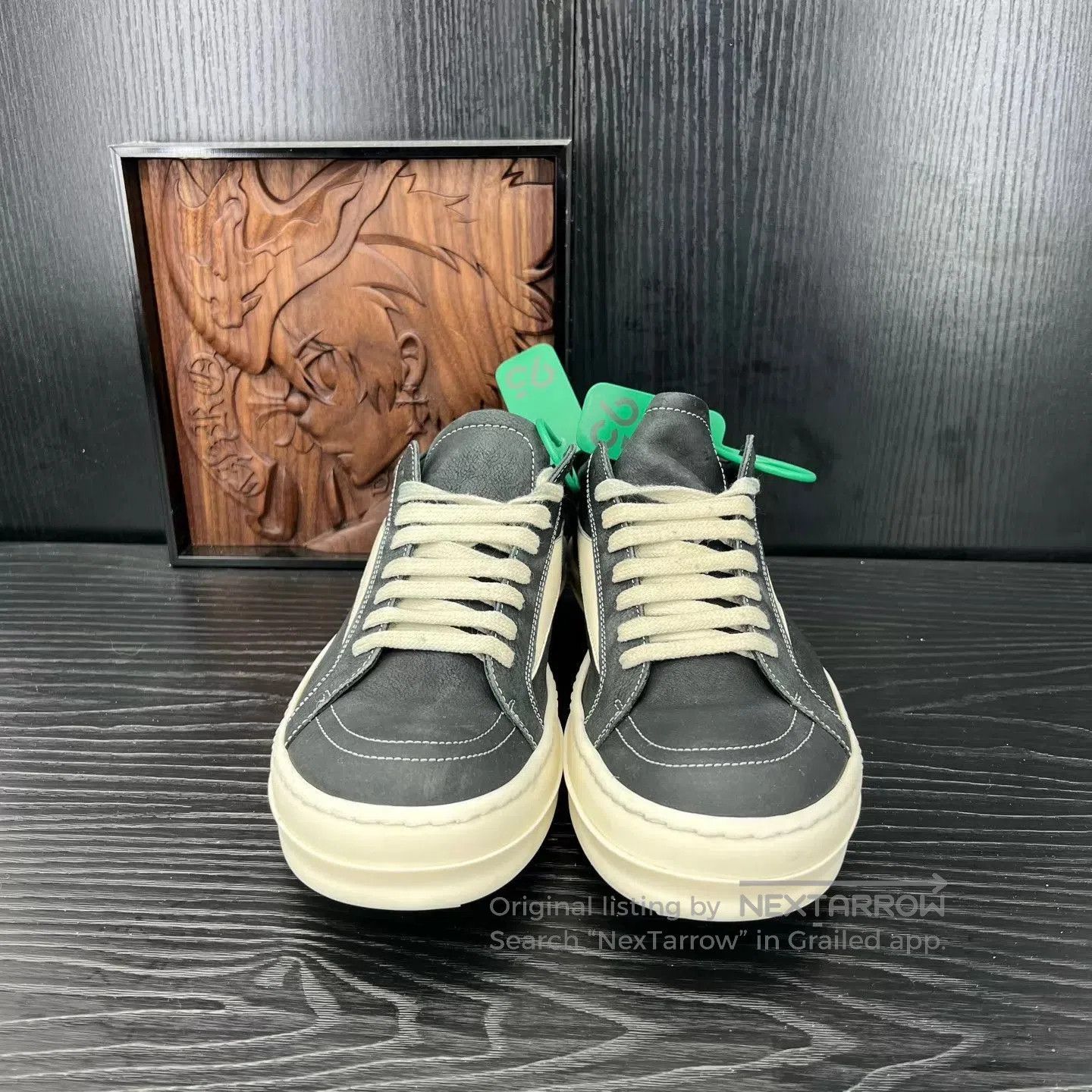 Rick Owens Black Low-Top Sneakers Size 7. Size US 7 / EU 40 - 4 Thumbnail