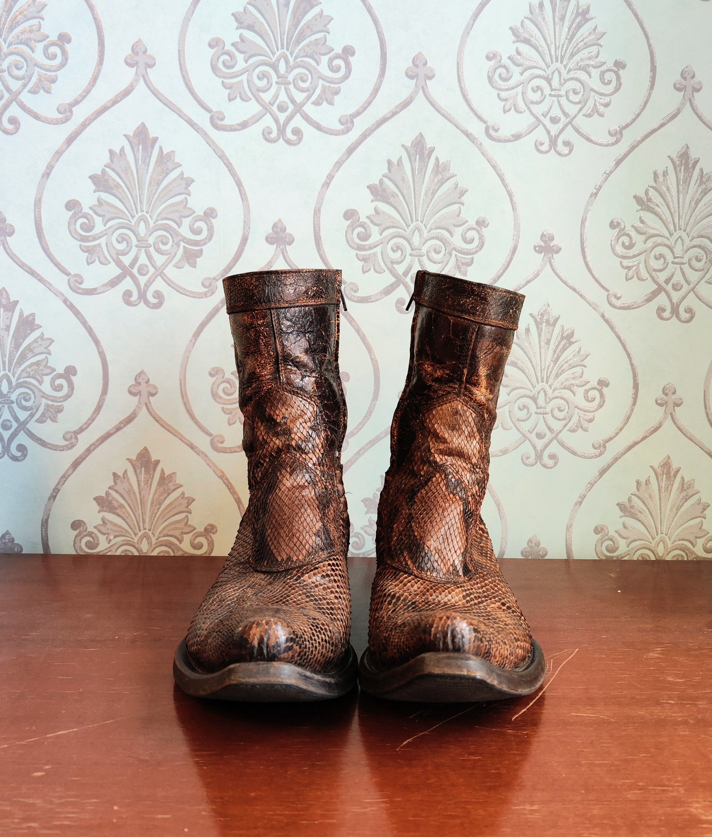 Gianni Barbato GRAIL! Snakeskin boots.Like Tom Ford or Saint Laurent boots Size US 10 / EU 43 - 4 Thumbnail
