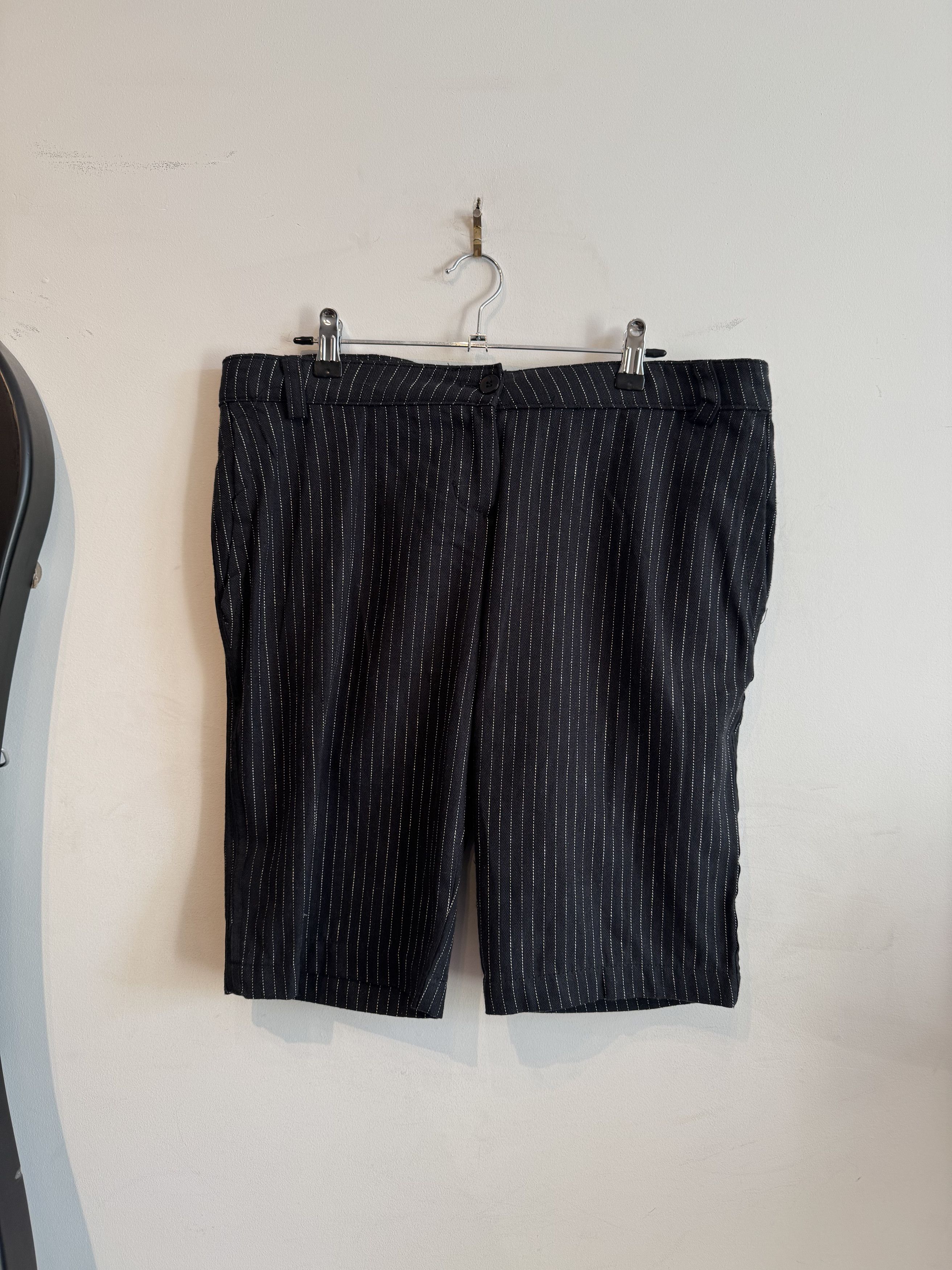 Vintage y2k Adeline Street Stripped Shorts Gothic Green Day SIze 34 Size 34" / US 12 / IT 48 - 1 Thumbnail