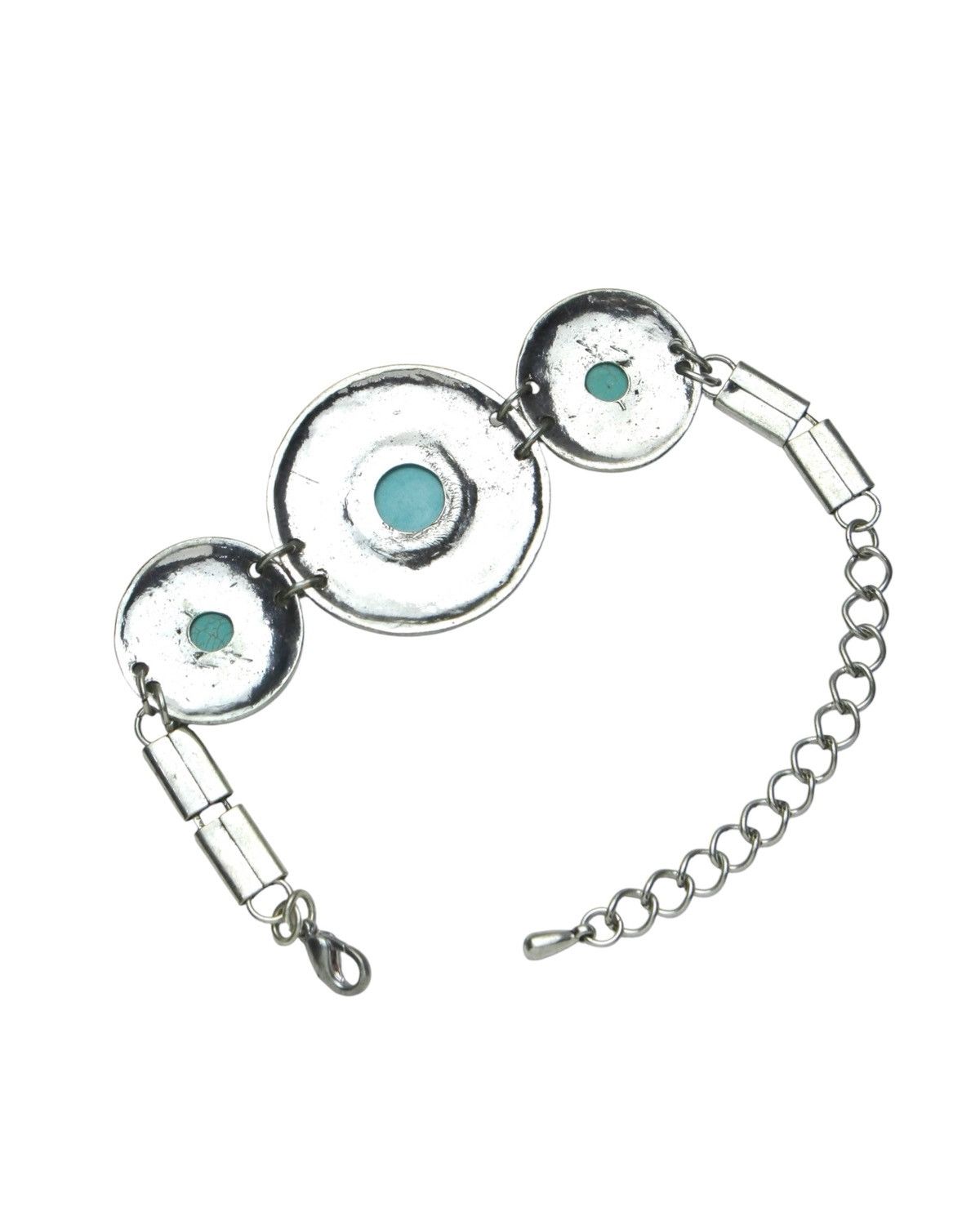 Vintage 2000S JAPANESE MADE TURQUOISE METAL BRACELET Size ONE SIZE - 2 Thumbnail