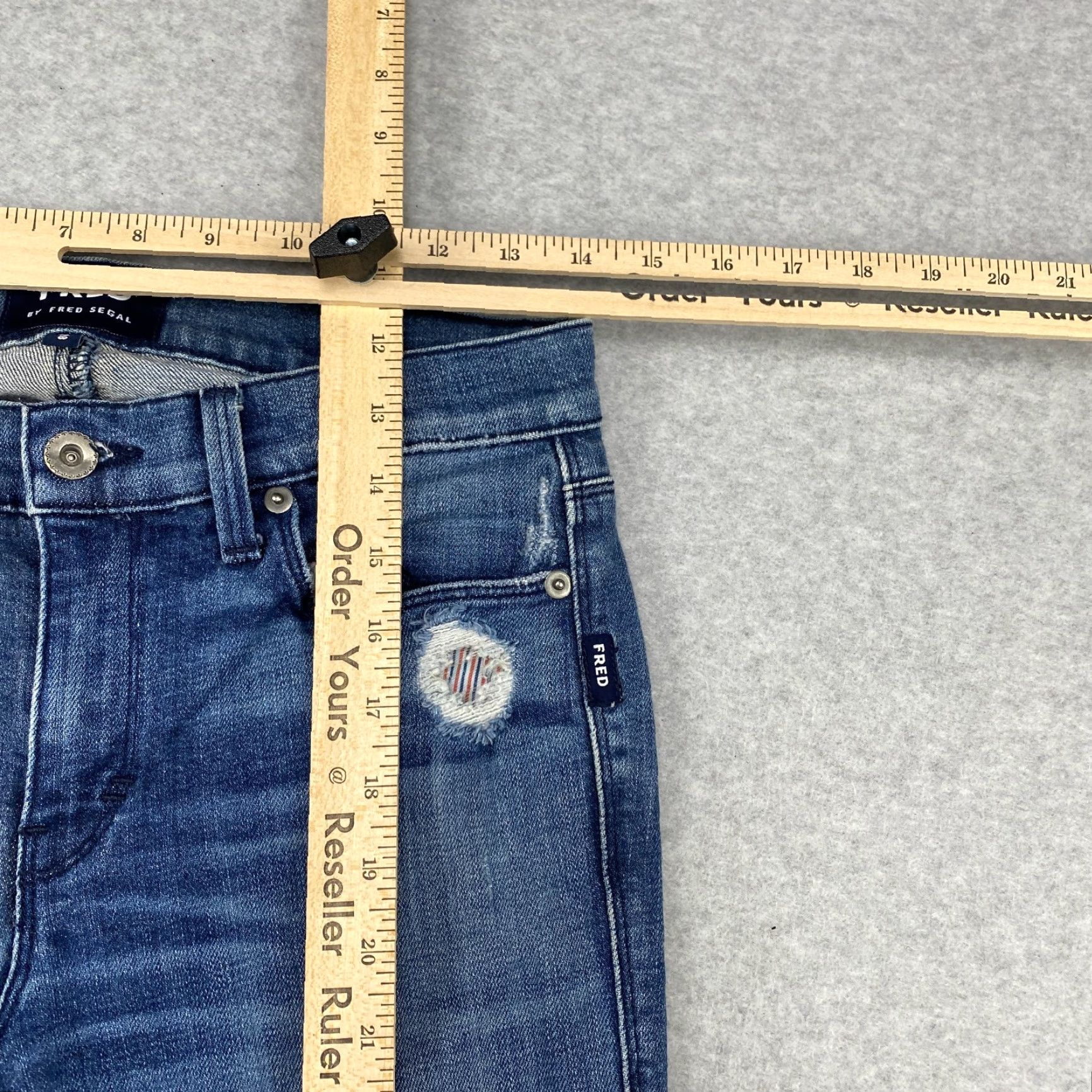 Fred Segal Fred Segal Jeans Womens Blue Skinny Distressed Ripped Denim USA Made 28 Size 28" / US 6 / IT 42 - 5 Thumbnail
