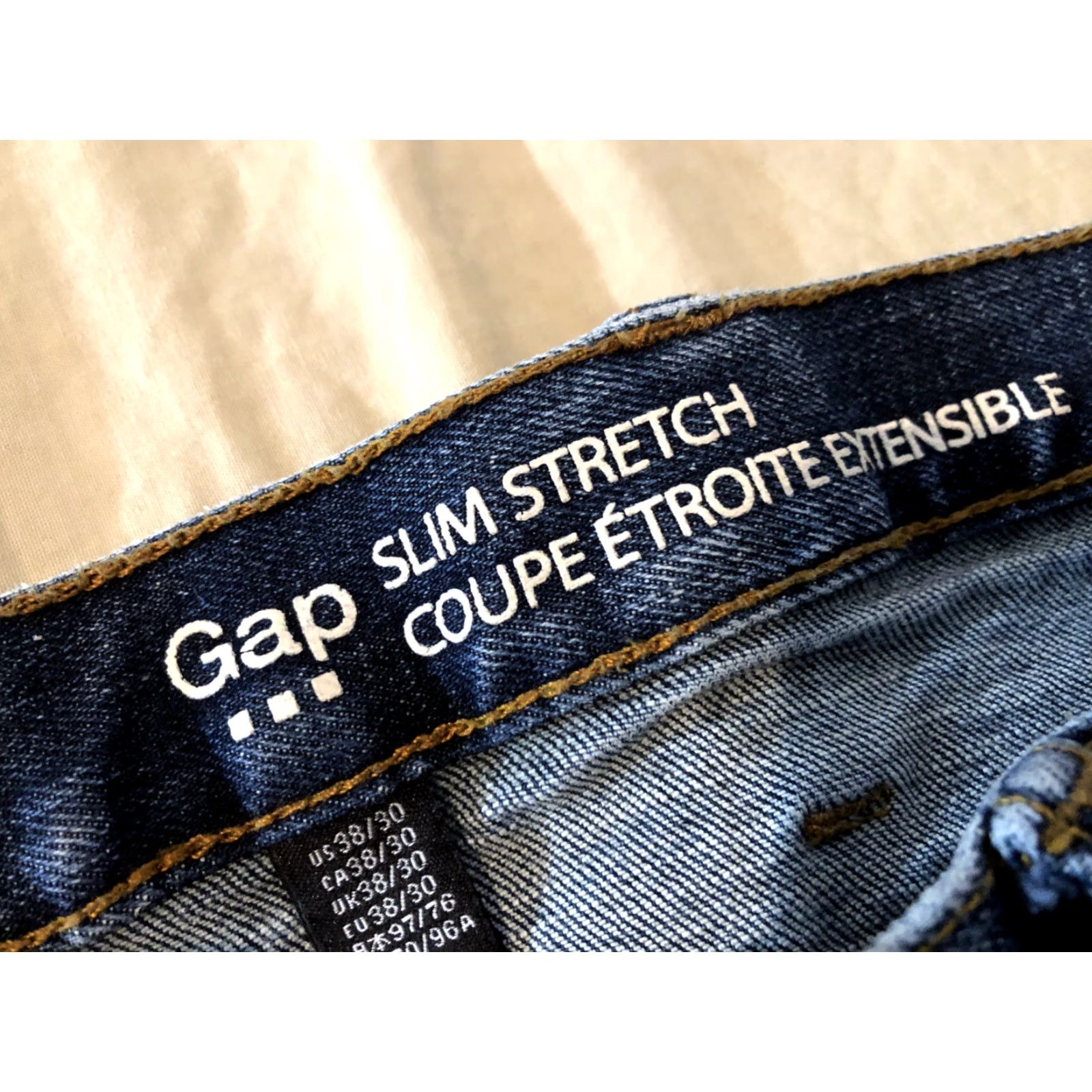 Gap Mens Gap Jeans 38x30 Slim Straight Denim Pants Stretch 40x30 Blue Jeans Regular Fit Mens Size US 38 / EU 54 - 5 Thumbnail