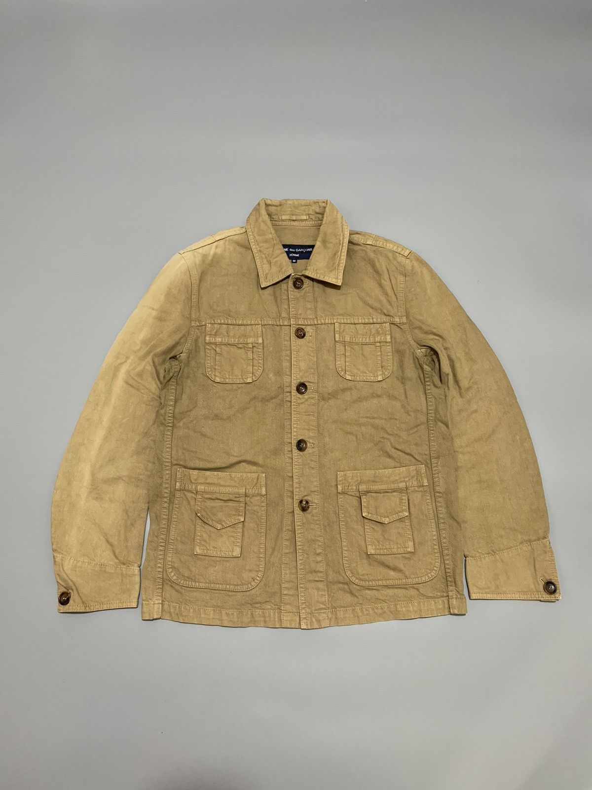 image of Comme Des Garcons Cdgh- Ad 2003- Utility Denim Jacket in Brown, Men's (Size Medium)