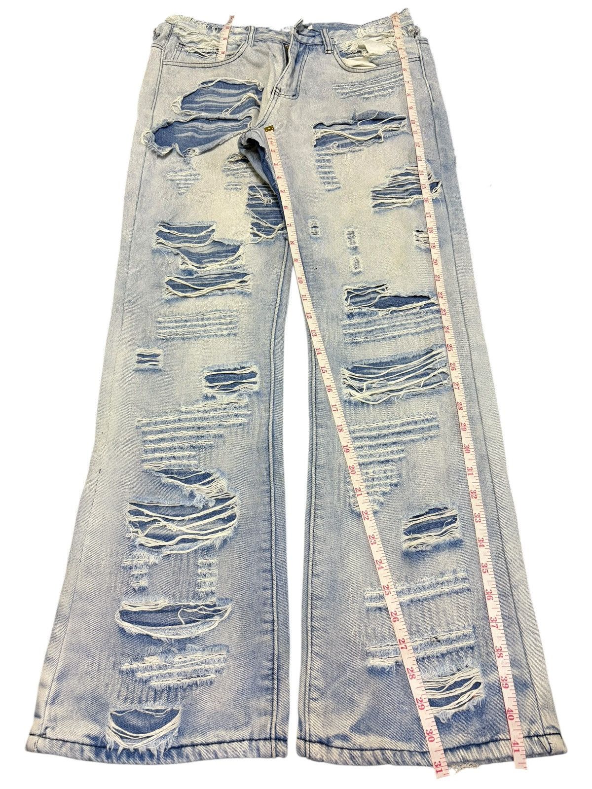 Tornado Mart Vintage Japanese Brand Heavy Distressed Flare Jeans Size US 32 / EU 48 - 7 Thumbnail