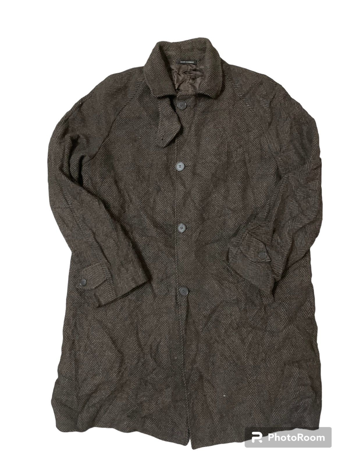 image of Adolfo Dominguez Long Coat Jacket in Brown, Men's (Size Large)