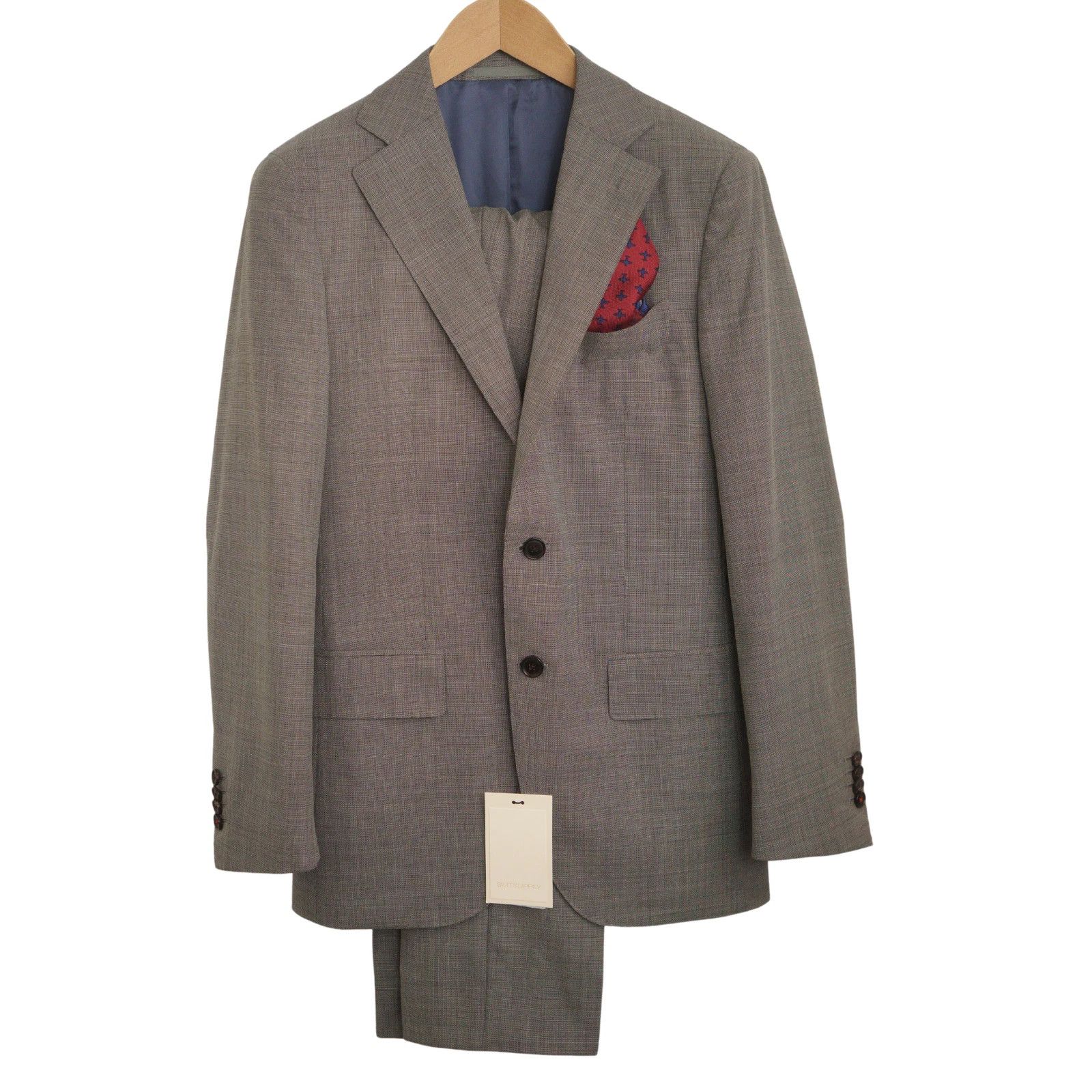 Suitsupply Men Suitsupply Suit Grey Hartford Wool Super Ethomas US34 Size 34R - 1 Thumbnail