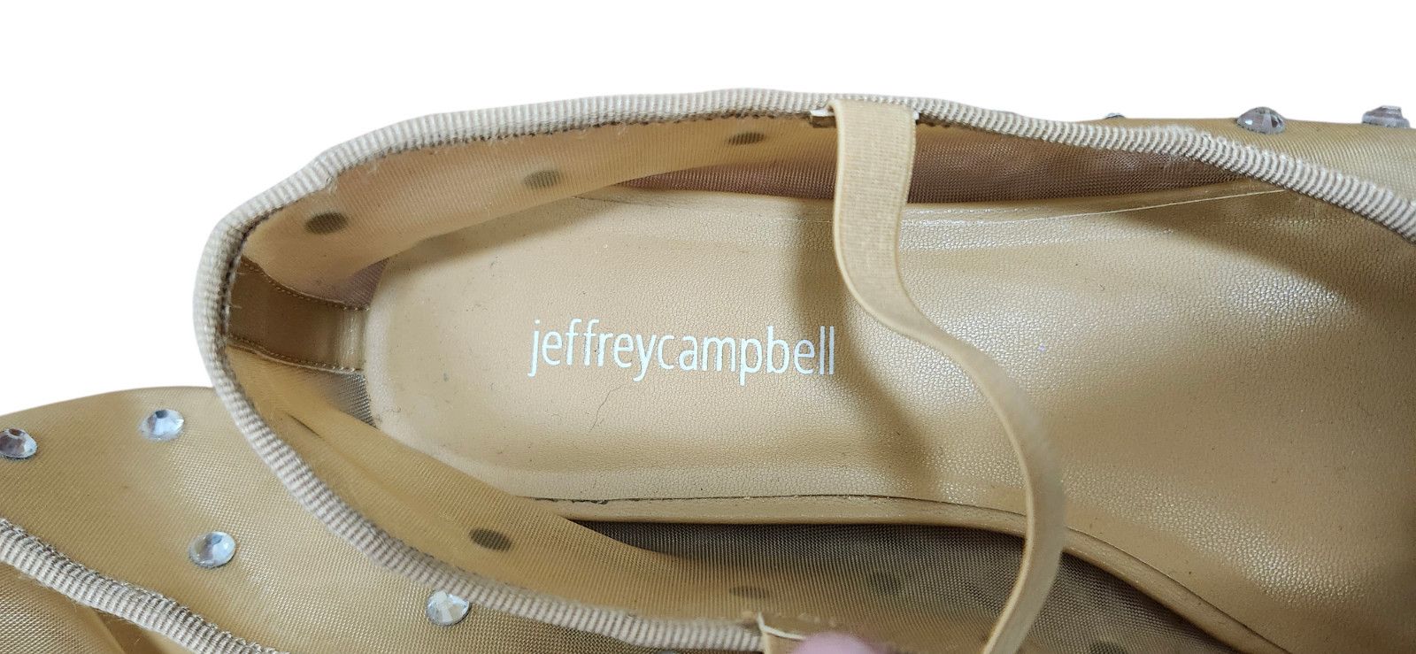 Jeffrey Campbell Jeffrey Campbell Mesh Ballet Flats Mary Jane Rhinestone Size US 7.5 / IT 37.5 - 6 Thumbnail