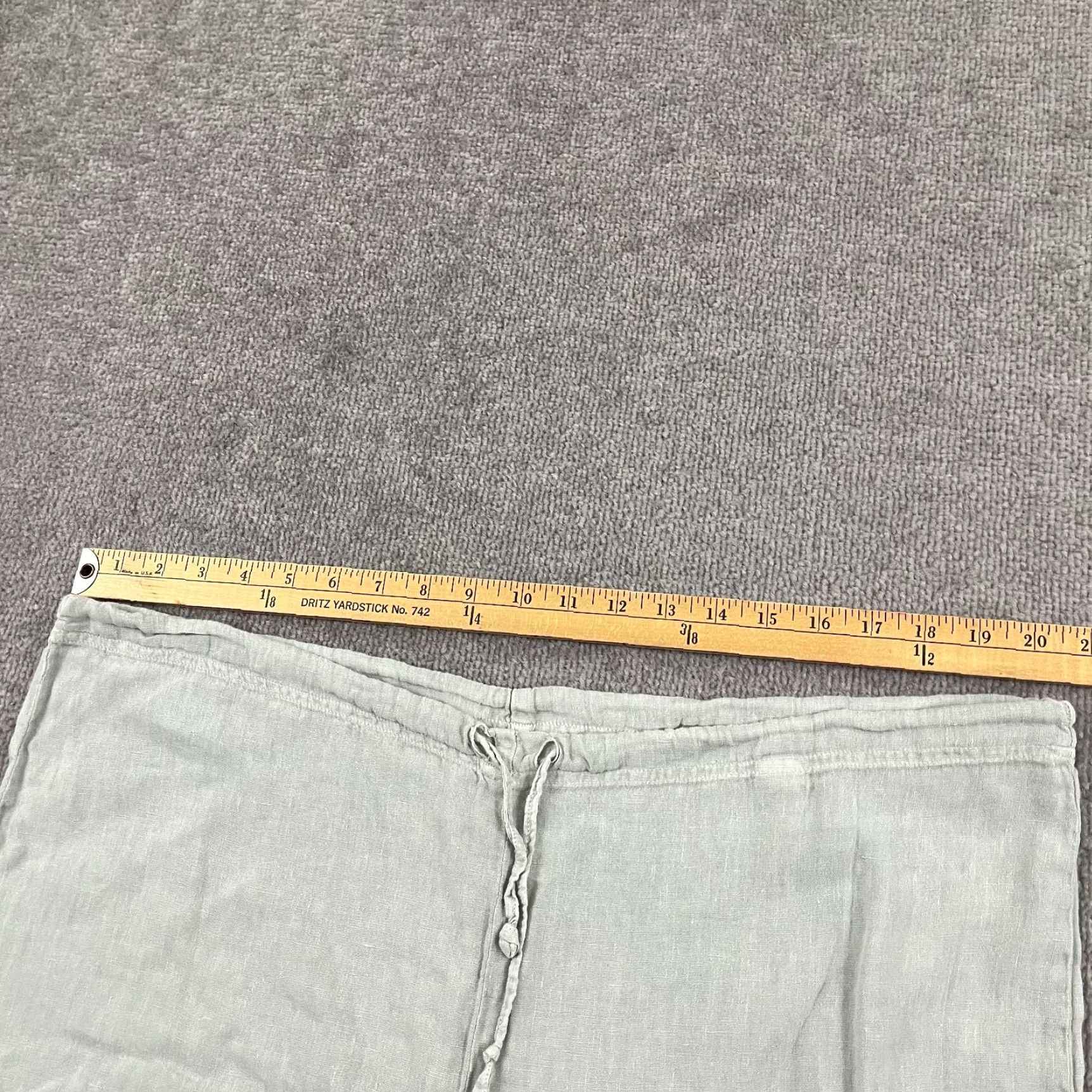 120% Lino VINTAGE 120% Lino Pants Womens Regular 48 Green Linen Wide Leg 30.5" Inseam Pockets Men... Size 34" / US 12 / IT 48 - 4 Thumbnail