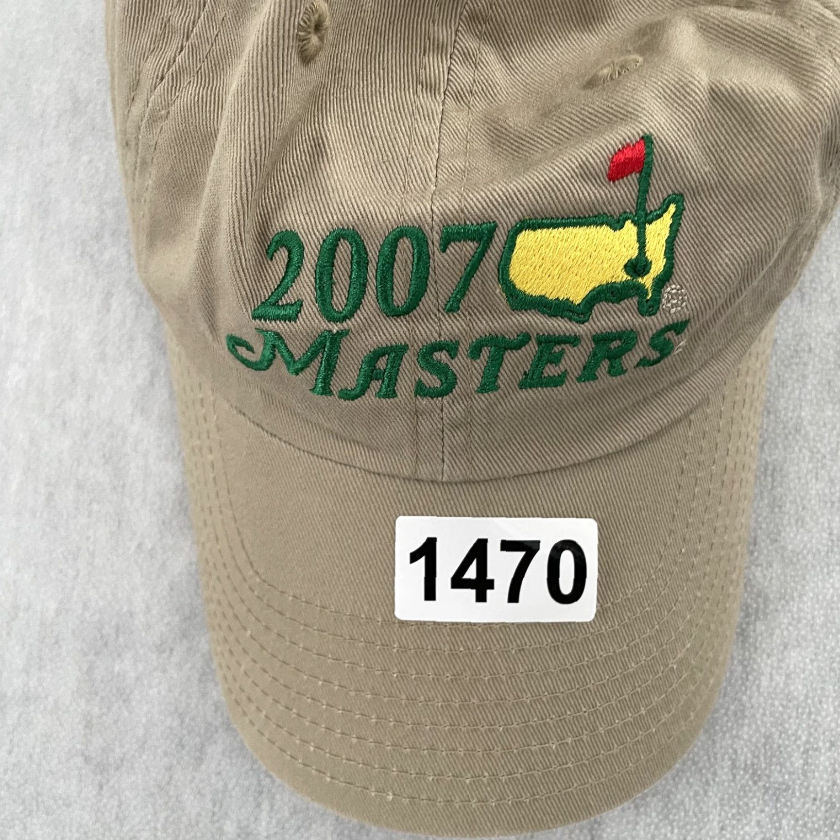 American Needle VINTAGE Masters Hat Cap Golf 2007 Augusta National Adjustable American Needle Mens Khaki Sports Baseball Cap Size ONE SIZE - 8 Thumbnail