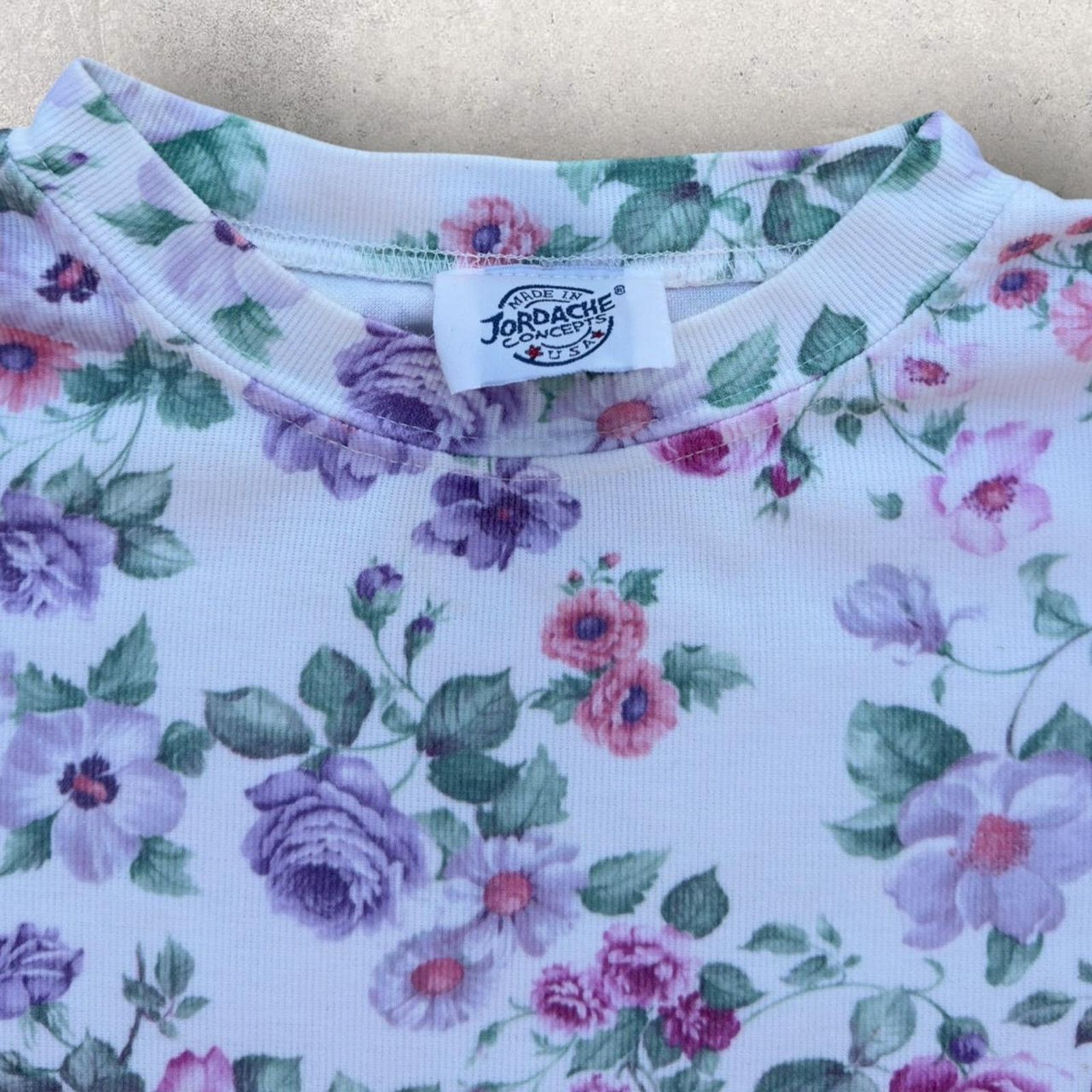 Jordache Vintage 90’s Jordache AOP Floral Print Shirt 💐 Size M / US 6-8 / IT 42-44 - 3 Thumbnail