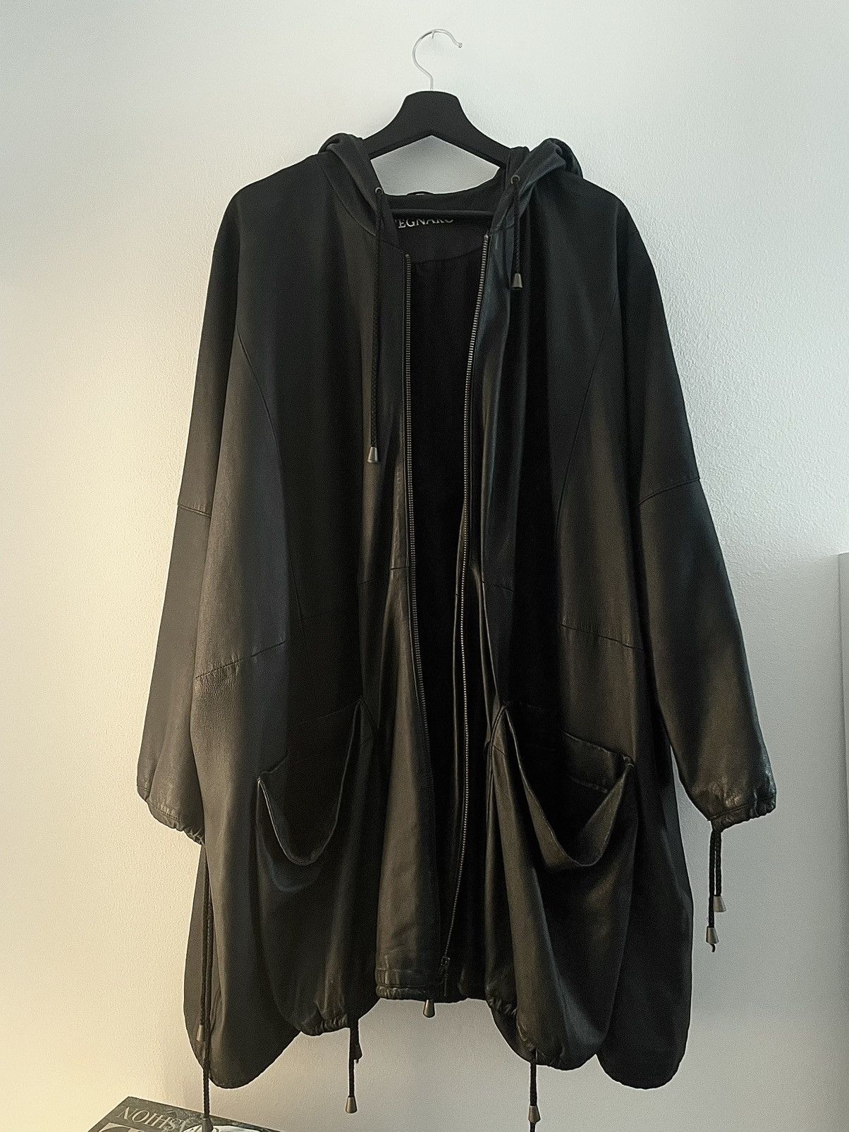 Other S’egnaro Full Leather Hooded Raincoat Size US XL / EU 56 / 4 - 1 Thumbnail