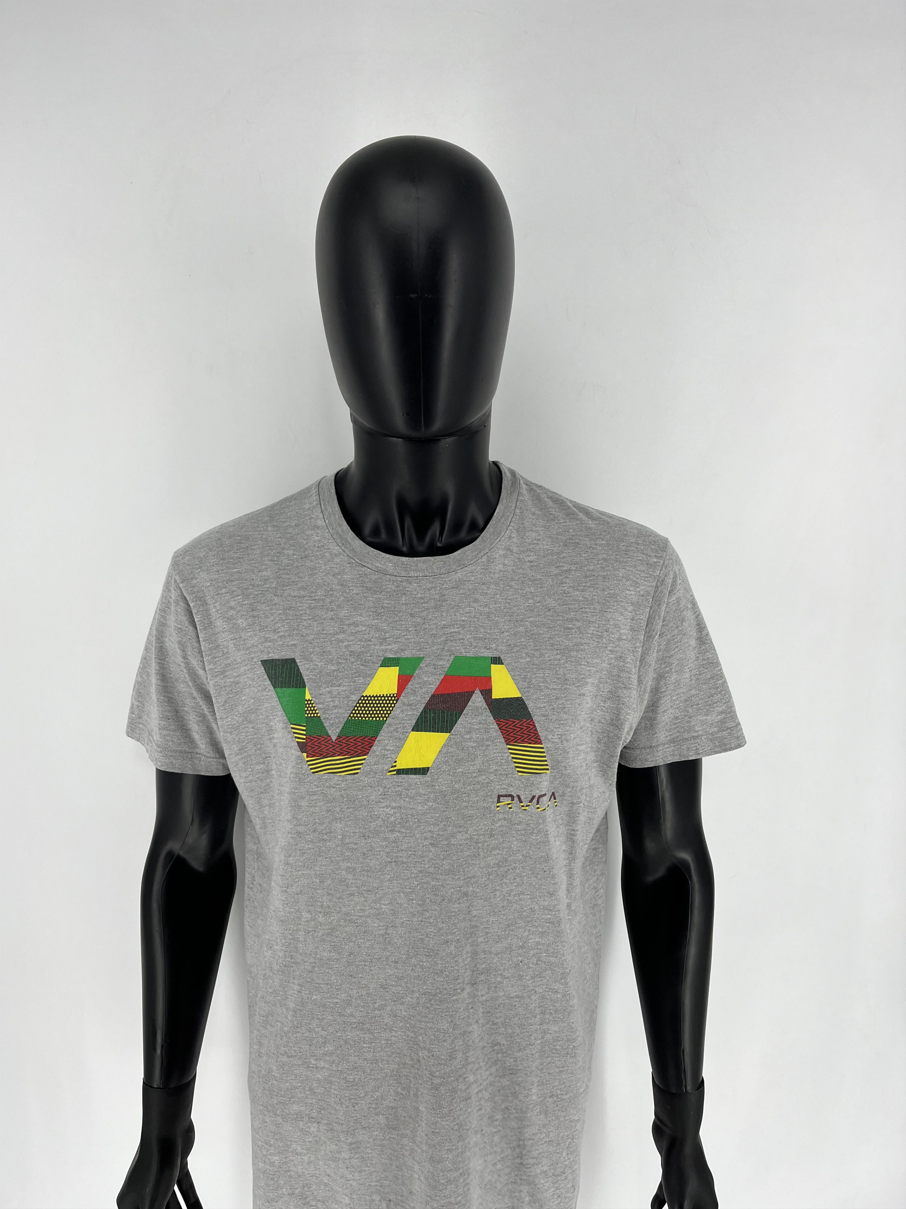 RVCA RVCA Mens Grey Graphic Tee Skater Style Size US L / EU 52-54 / 3 - 6 Thumbnail