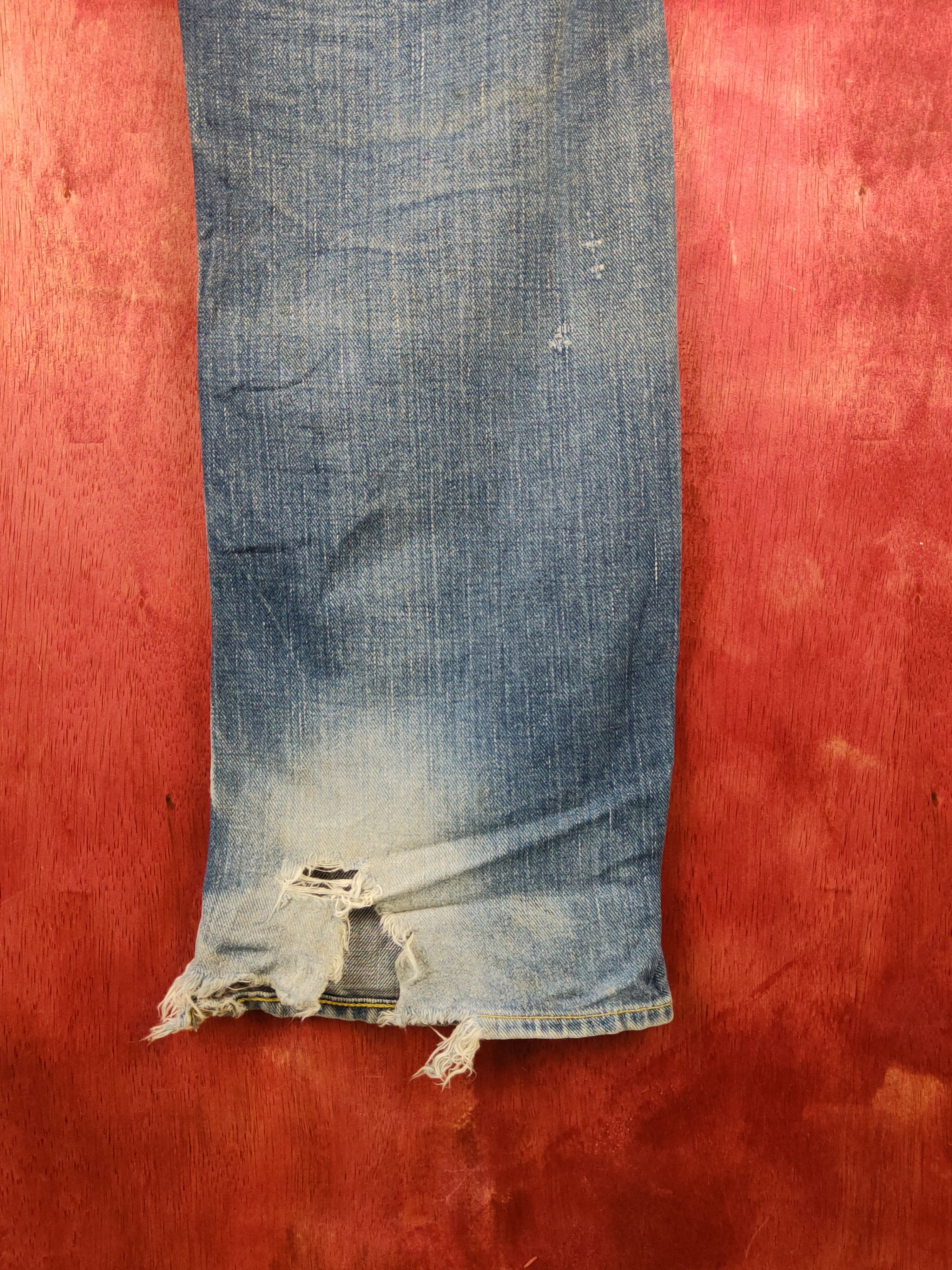 Japanese Brand Lee Blue Faded Distressed Ripped Jeans #S2237 Size US 30 / EU 46 - 12 Thumbnail