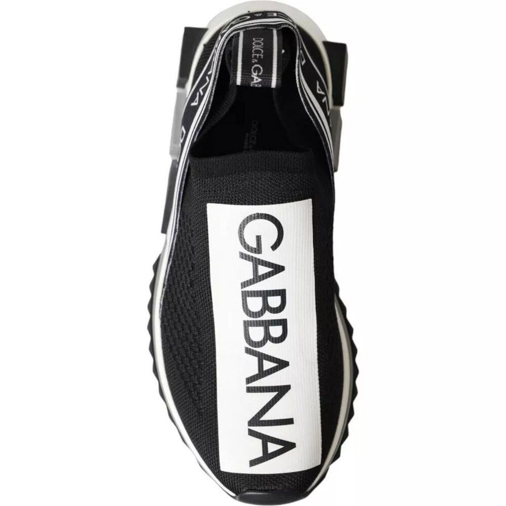 Dolce & Gabbana Dolce & Gabbana Black White Slip On Sorrento Sneakers Shoes Size US 6.5 / IT 36.5 - 6 Thumbnail