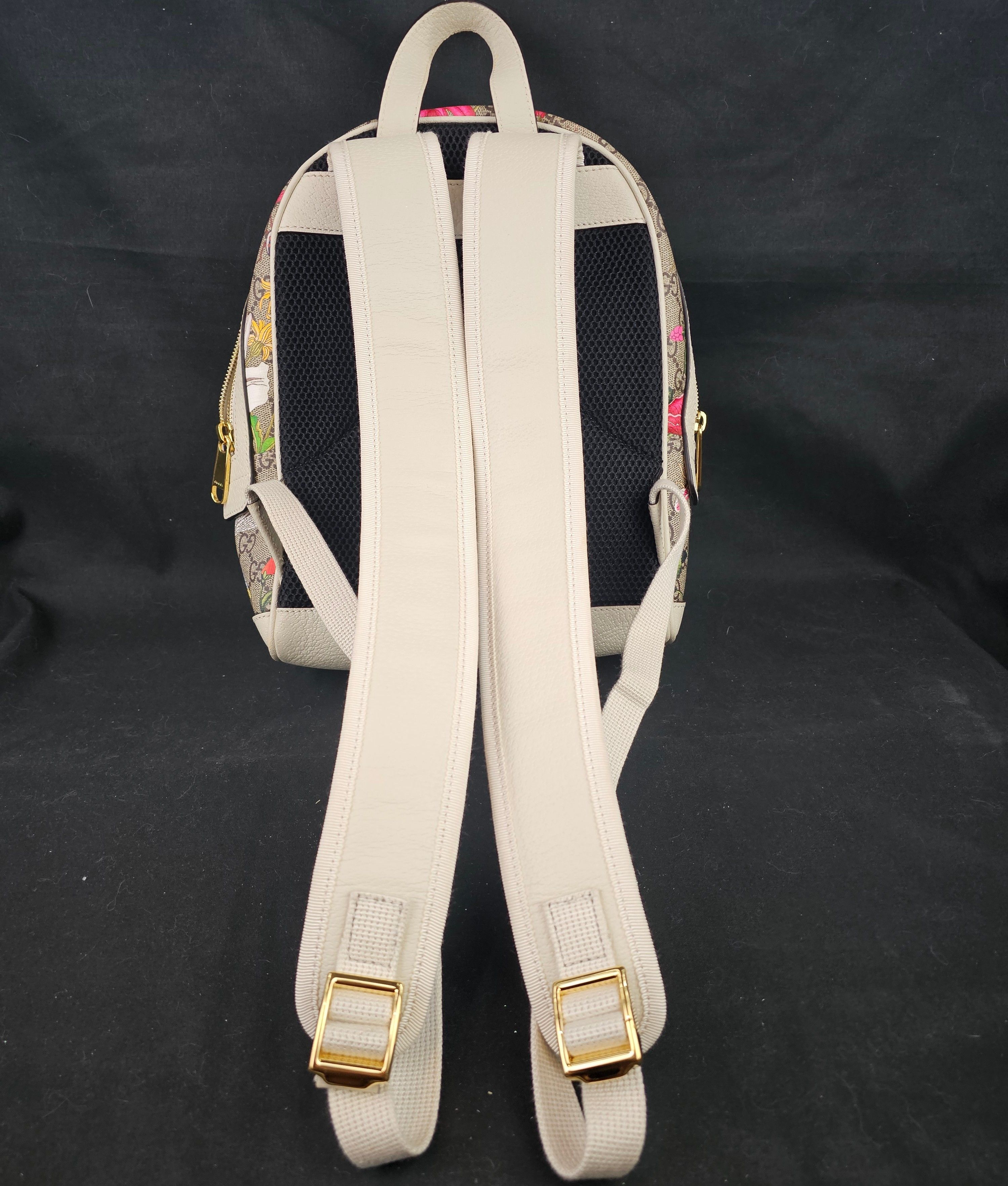 Gucci GUCCI GG Monogram Flora Web Small Ophidia Day Backpack White Size ONE SIZE - 4 Thumbnail