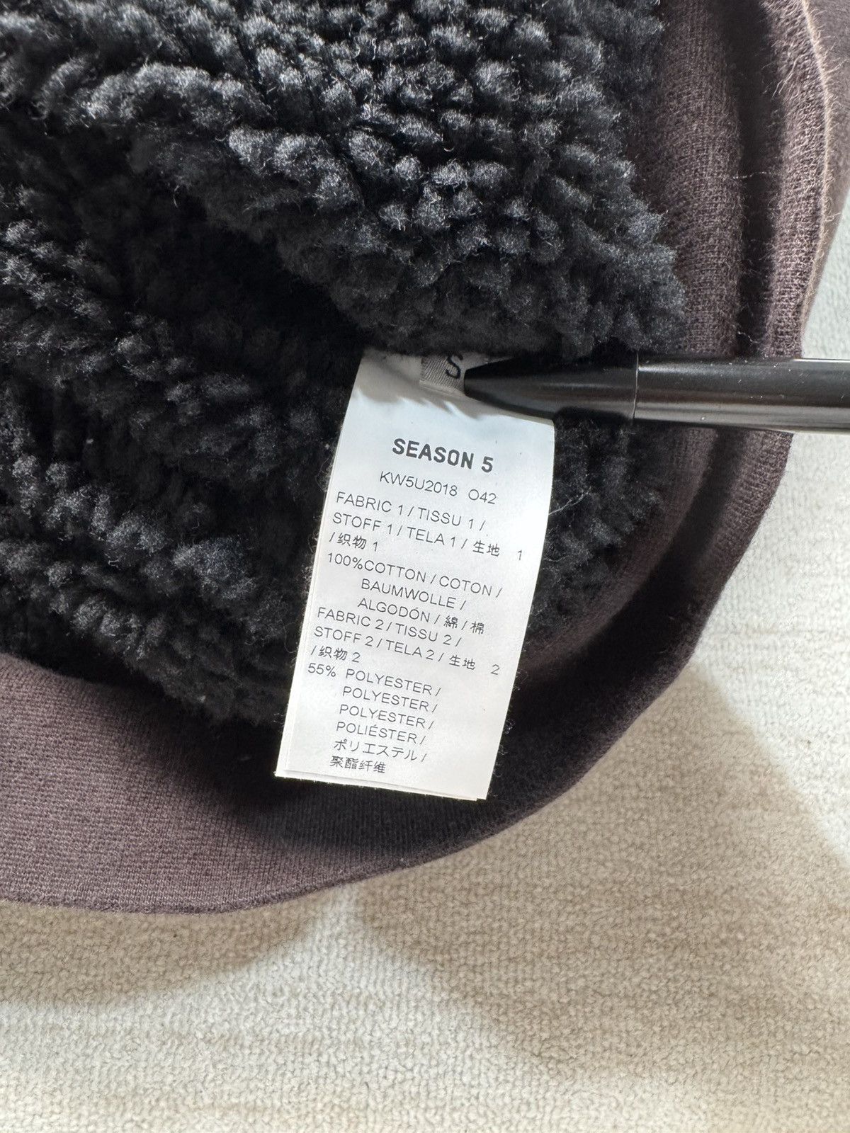 Yeezy Season 5 sherpa lined hoodie Size US S / EU 44-46 / 1 - 5 Thumbnail