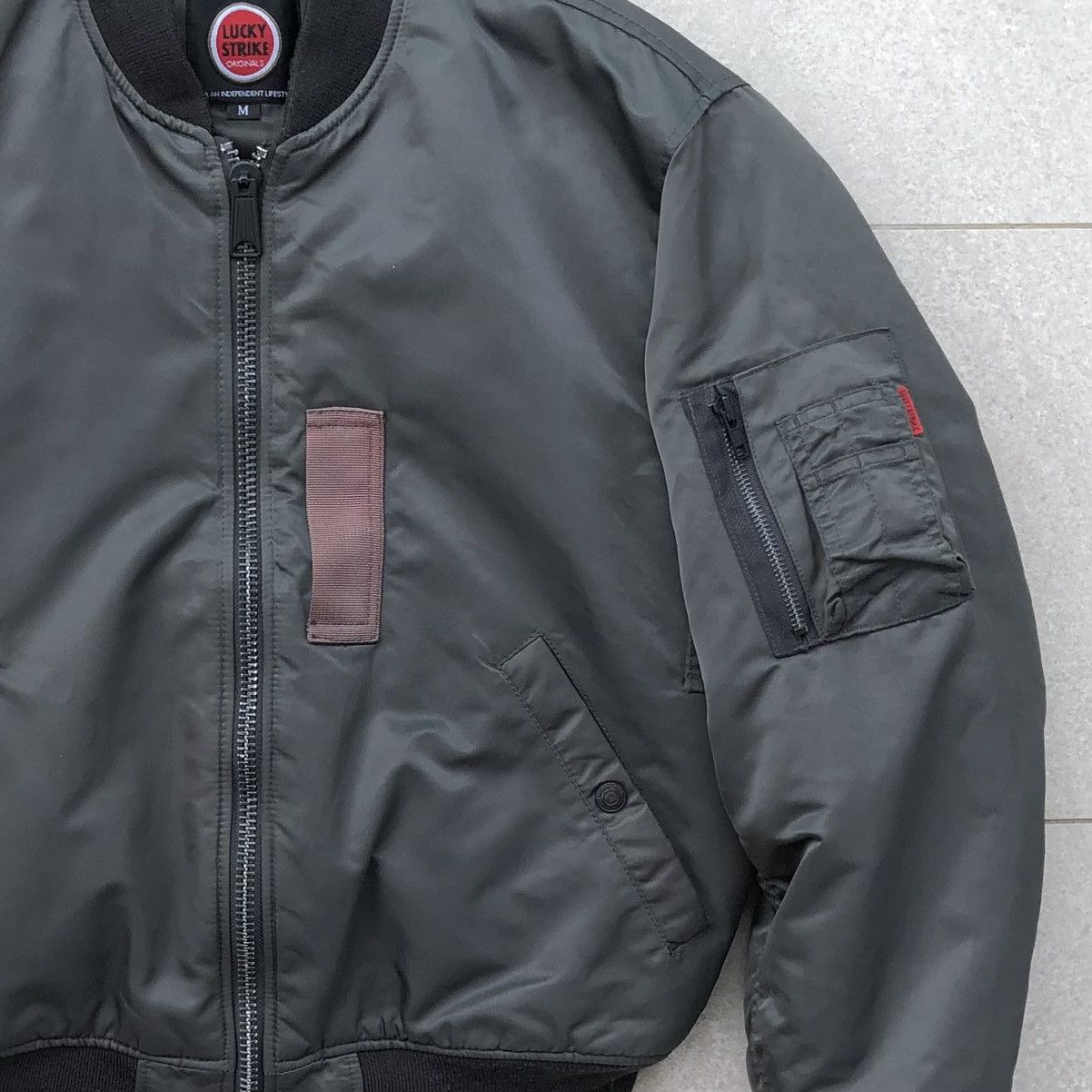 Vintage Vintage Lucky Strike Racing Ma-1 Bomber Jacket Size US M / EU 48-50 / 2 - 3 Thumbnail