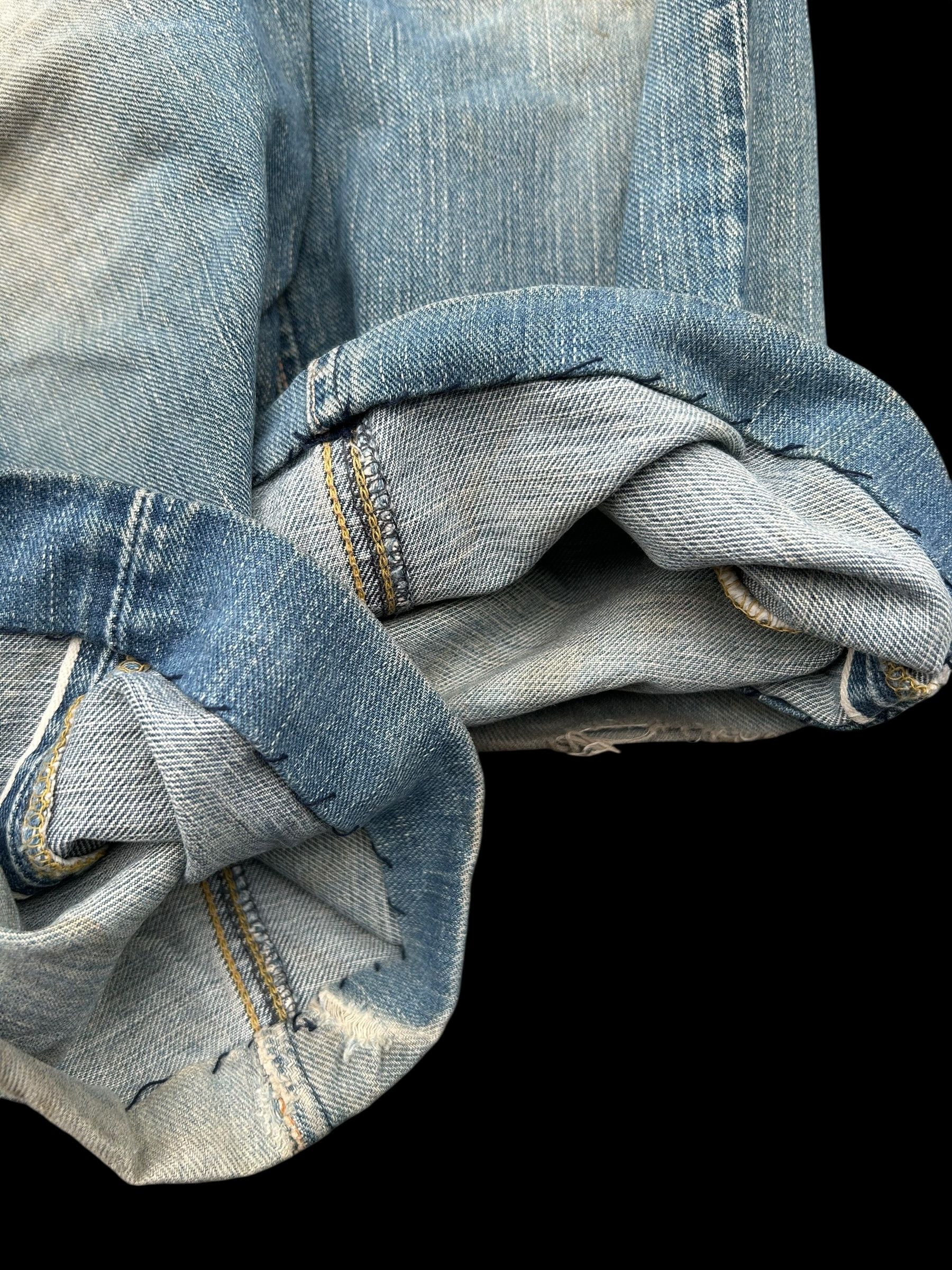 Kapital × Lee × Vintage Thrashed Vintage Lee Riders Selvedge Denim Jeans Size US 35 - 13 Thumbnail