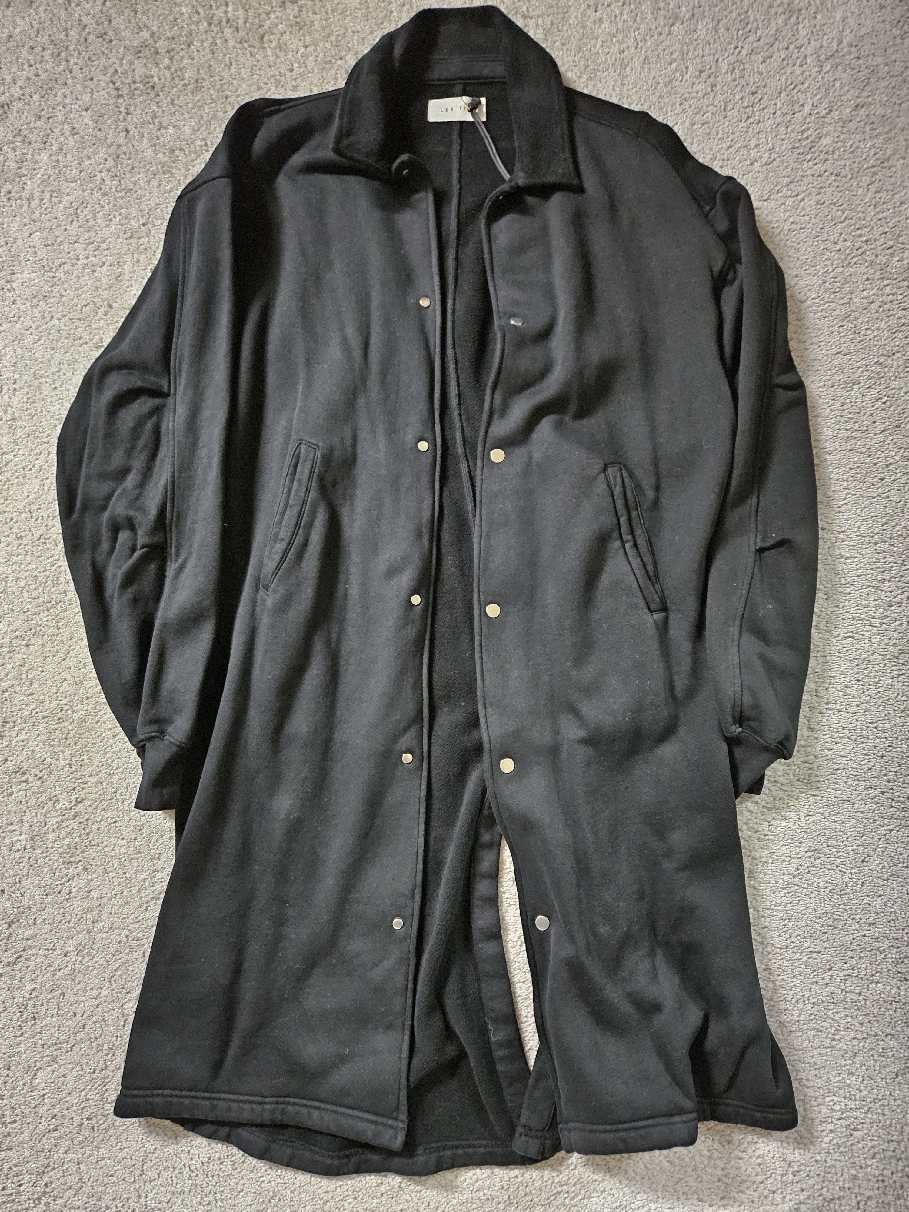 image of Les Tien Black Sweat Coat, Men's (Size Small)