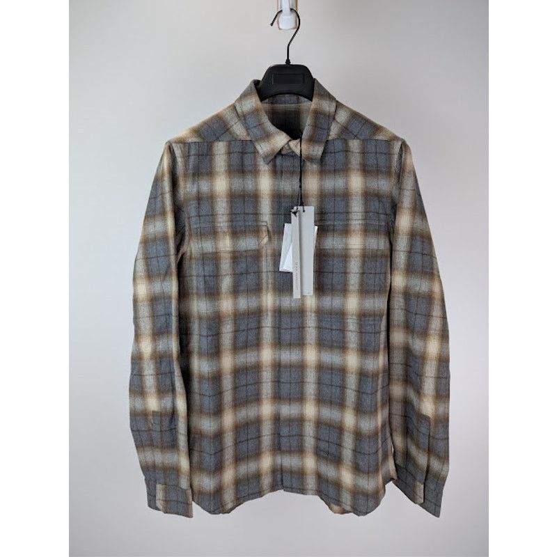 Rick Owens o1rshd1 Plaid Cotton Outershirt in Grey Size US M / EU 48-50 / 2 - 2 Thumbnail