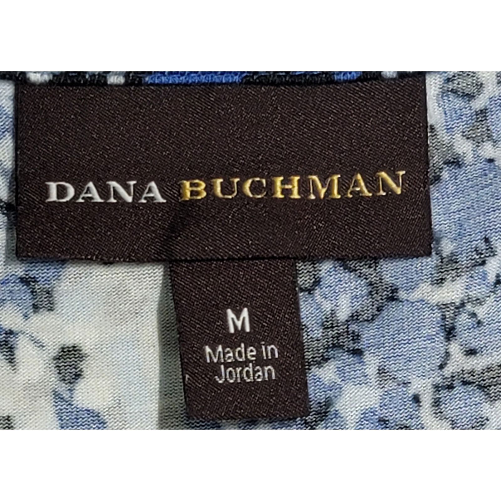 Other Dana Buchman Blue White Abstract Ruched Crisscross Top M Size M / US 6-8 / IT 42-44 - 3 Thumbnail