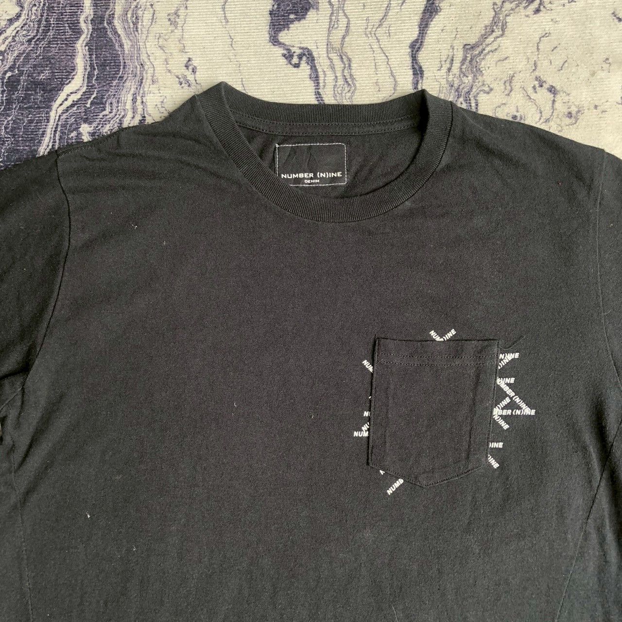 Number (N)ine Vintage Number (N)ine Denim Pocket Graphic Tee Size US L / EU 52-54 / 3 - 3 Thumbnail