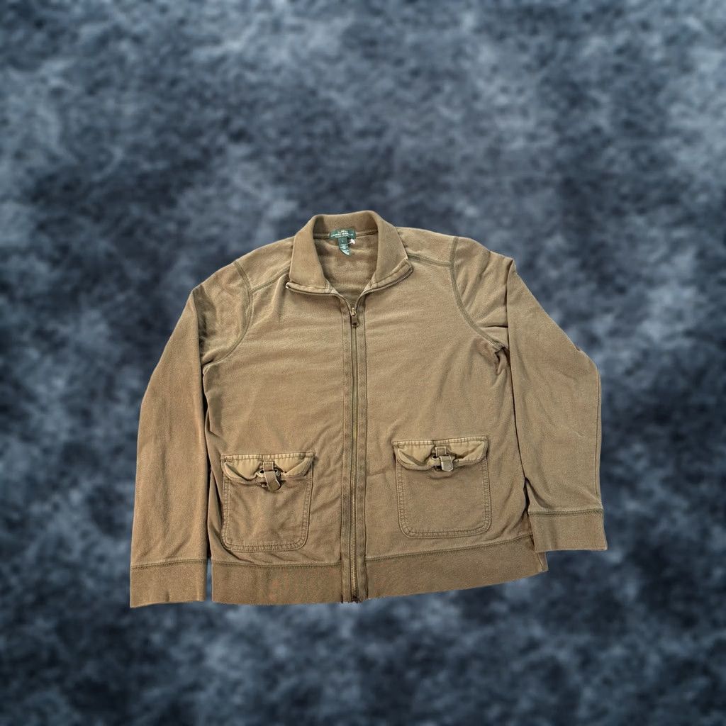 Ralph Lauren VINTAGE Ralph Lauren Jacket Womens Large Full Zip Military Cargo 90s Green L Womens Size L / US 10 / IT 46 - 1 Thumbnail