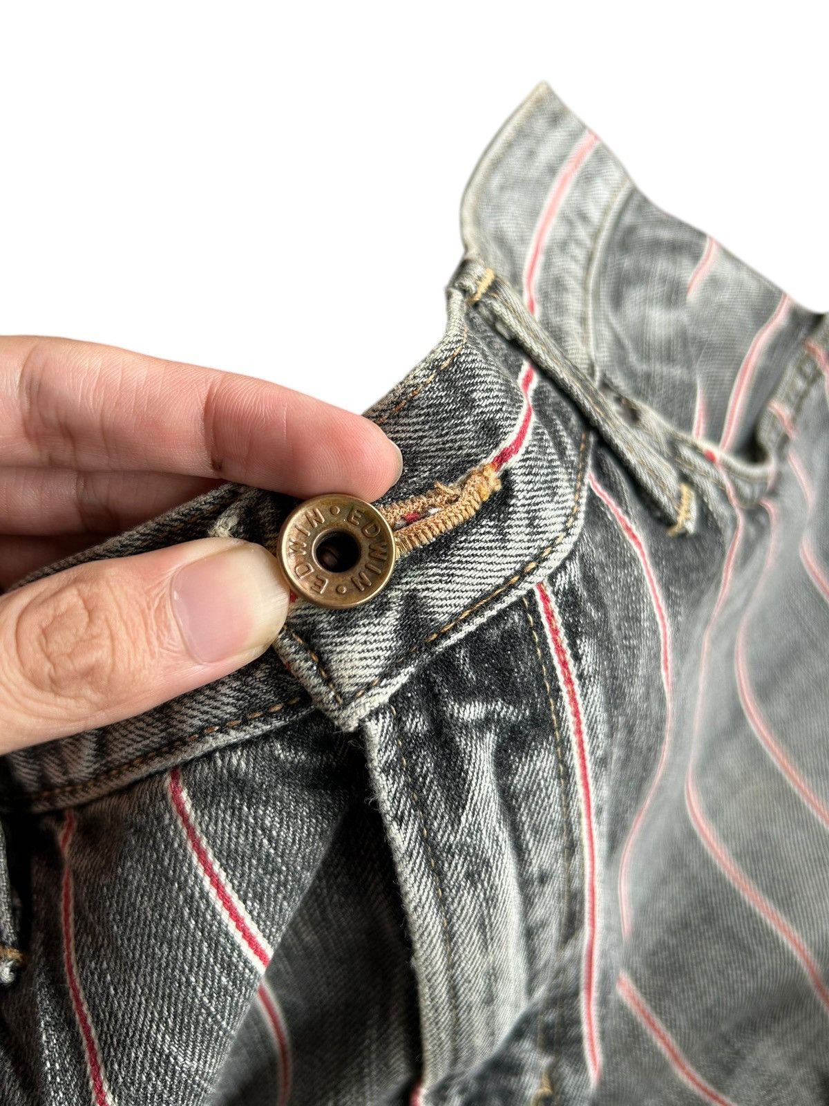 If Six Was Nine × Japanese Brand × Kapital 🔥FLARE EDWIN SELVEDGE🔥 Distressed Denim Size US 32 / EU 48 - 6 Thumbnail