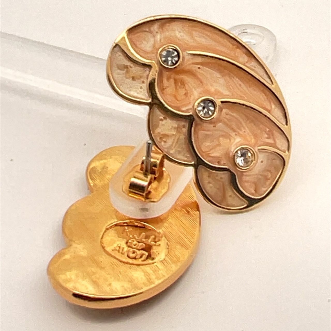 & Other Stories KJL for Avon Cream Gold Rhinestone Earrings Size ONE SIZE - 2 Thumbnail