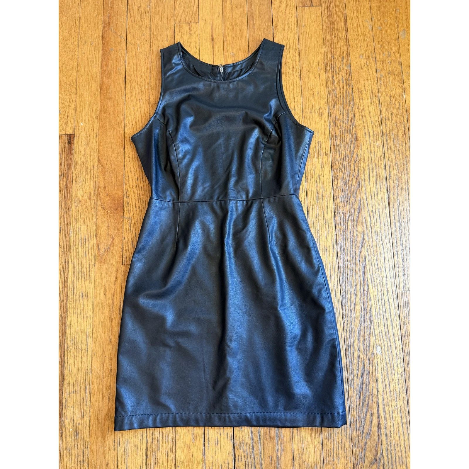 Other Jack Dress 2 Black Faux Leather Sleeveless Sheath Zip Back Size XS / US 0-2 / IT 36-38 - 1 Thumbnail