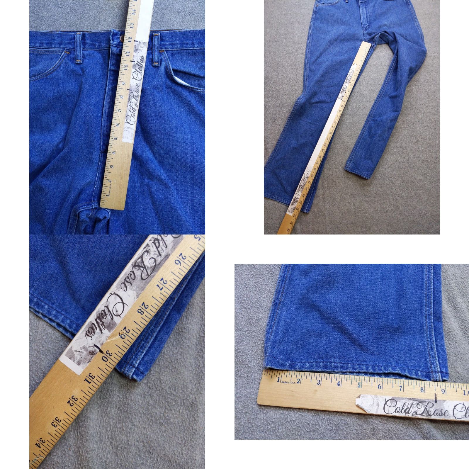 Wrangler VINTAGE Wrangler Jeans Mens 36x34 Blue 945 Flare Made In USA 90s Retro Size US 36 / EU 52 - 8 Thumbnail