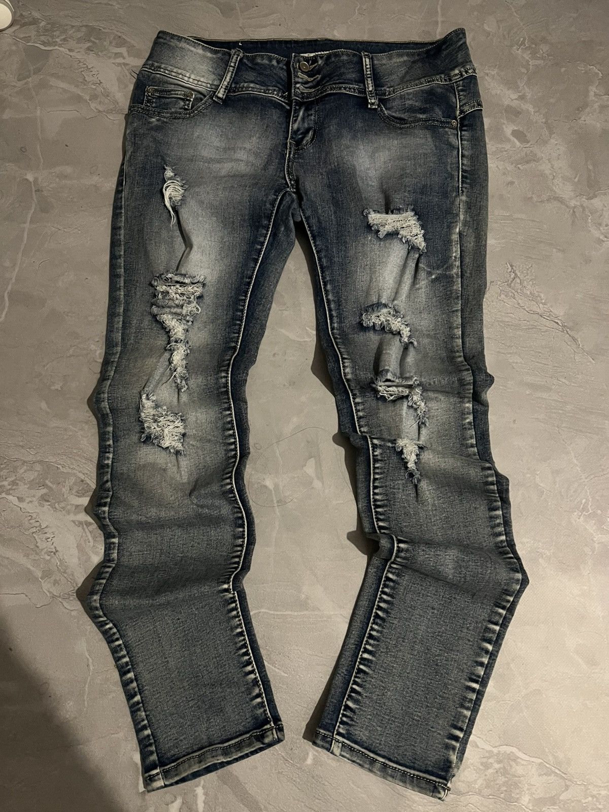 Vintage Glamour Skinny Sexy Fit Avan / Vintage Washed Designer 90 Size US 31 - 2 Thumbnail