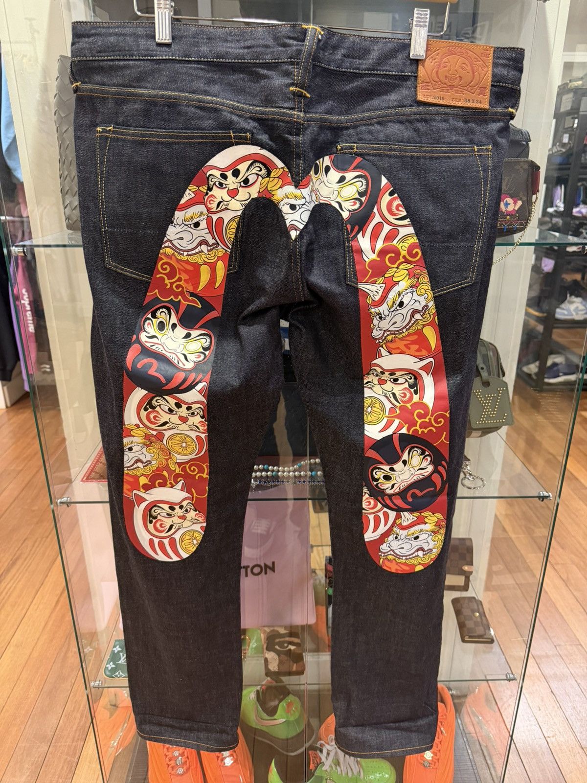 Evisu Evisu Daruma Buddies Daicock Print Slim Jeans Size US 38 / EU 54 - 2 Thumbnail