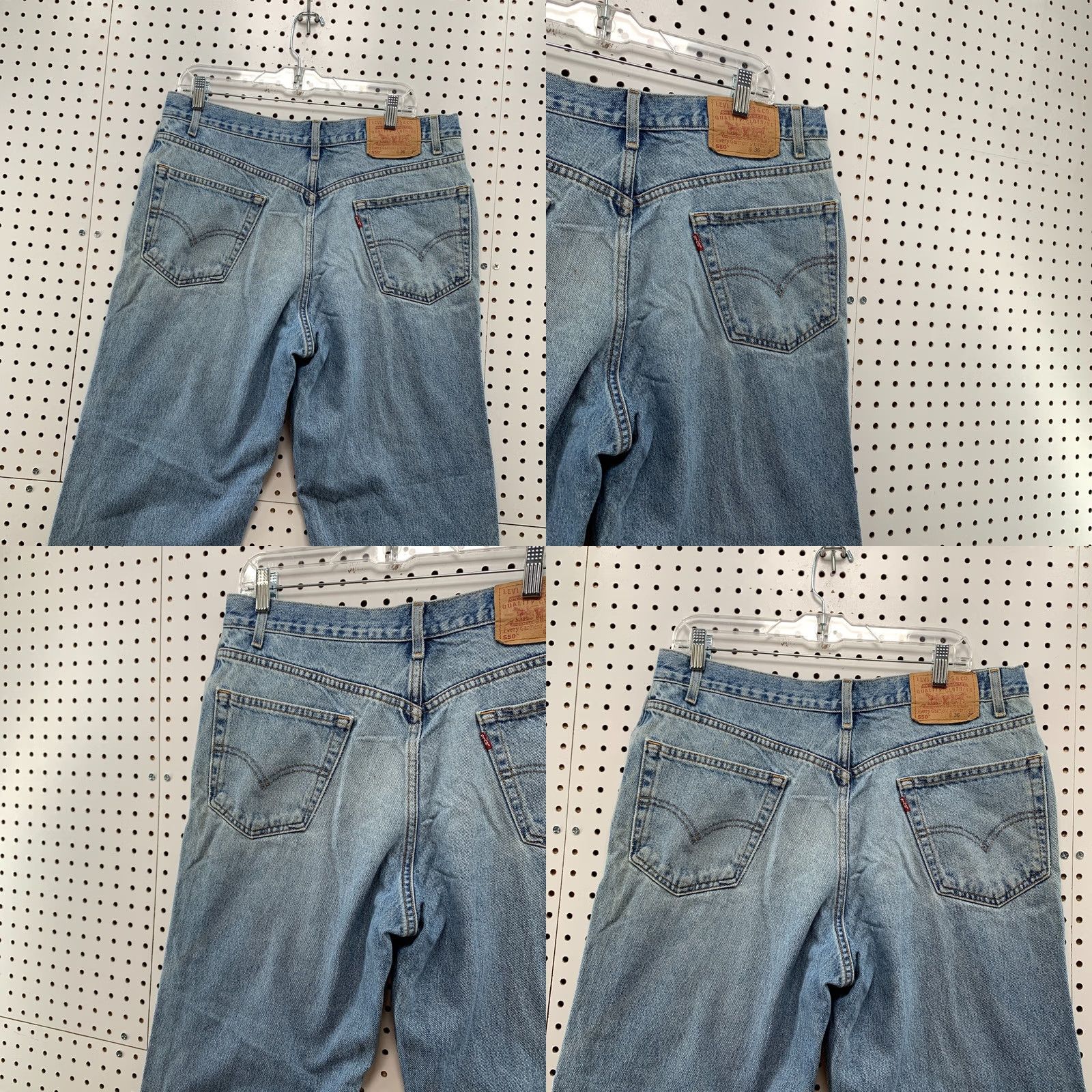 Levi's Vintage 90s Levi'S 550 Denim Blue Jeans Mens Size Fits 35X28.5 Relaxed Straight Size US 35 - 9 Thumbnail