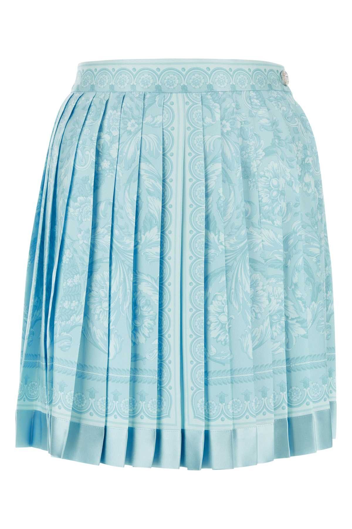 image of Versace Printed Silk Mini Skirt, Women's (Size 26)