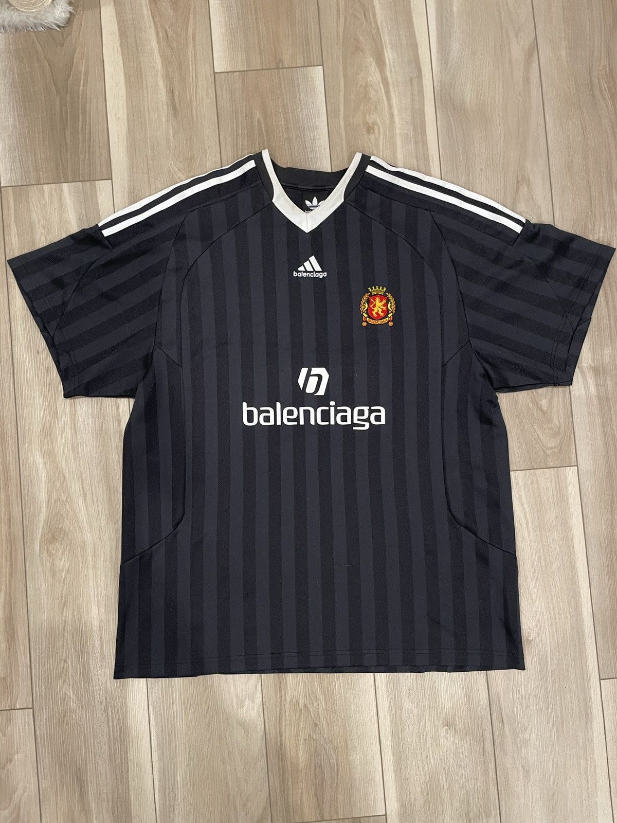 Adidas × Balenciaga Balenciaga Adidas Soccer Jersey Black | Grailed