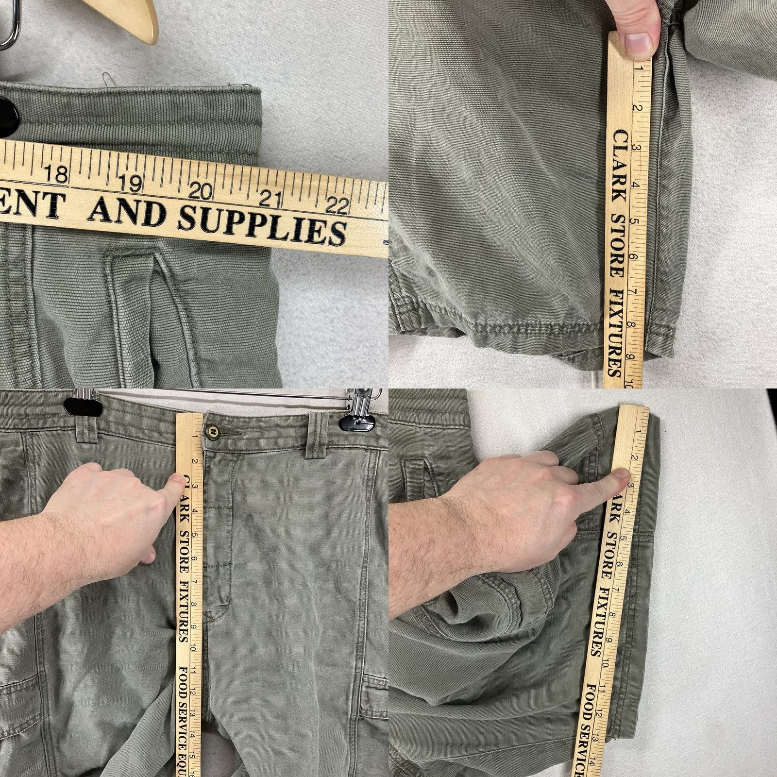 Tommy Bahama Tommy Bahama Relax Mens 40 Olive Green Cargo Shorts Tencel Cotton Blend Size US 40 / EU 56 - 9 Thumbnail